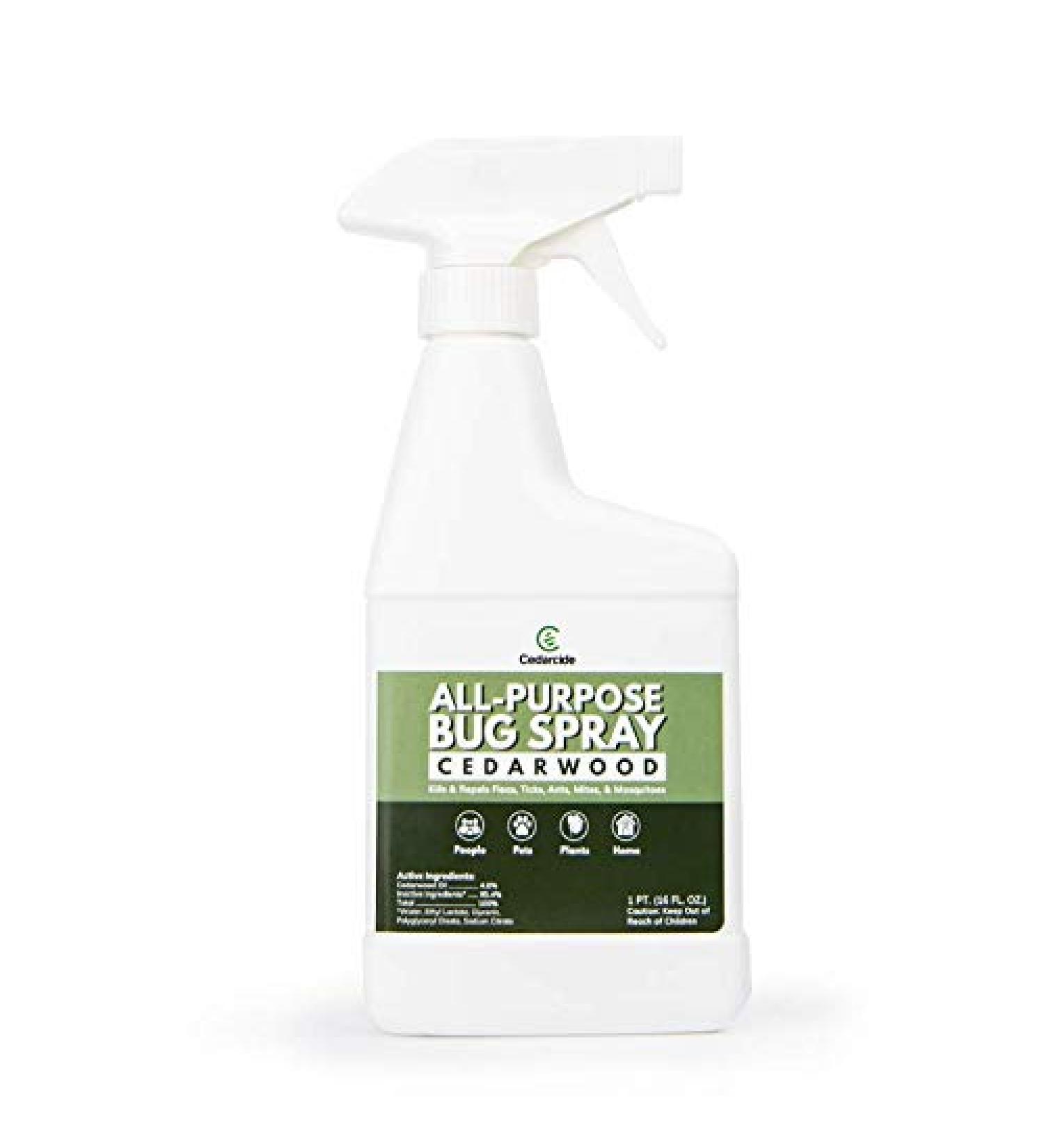 Cedarcide All-Purpose Bug Spray (Cedarwood 16 Fl Oz) - Kill, Repel & Control Mosquitos, Fleas, Ticks, Ants & Insects - Safe for People, Pets & Kids - Buy Online on GoSupps.com