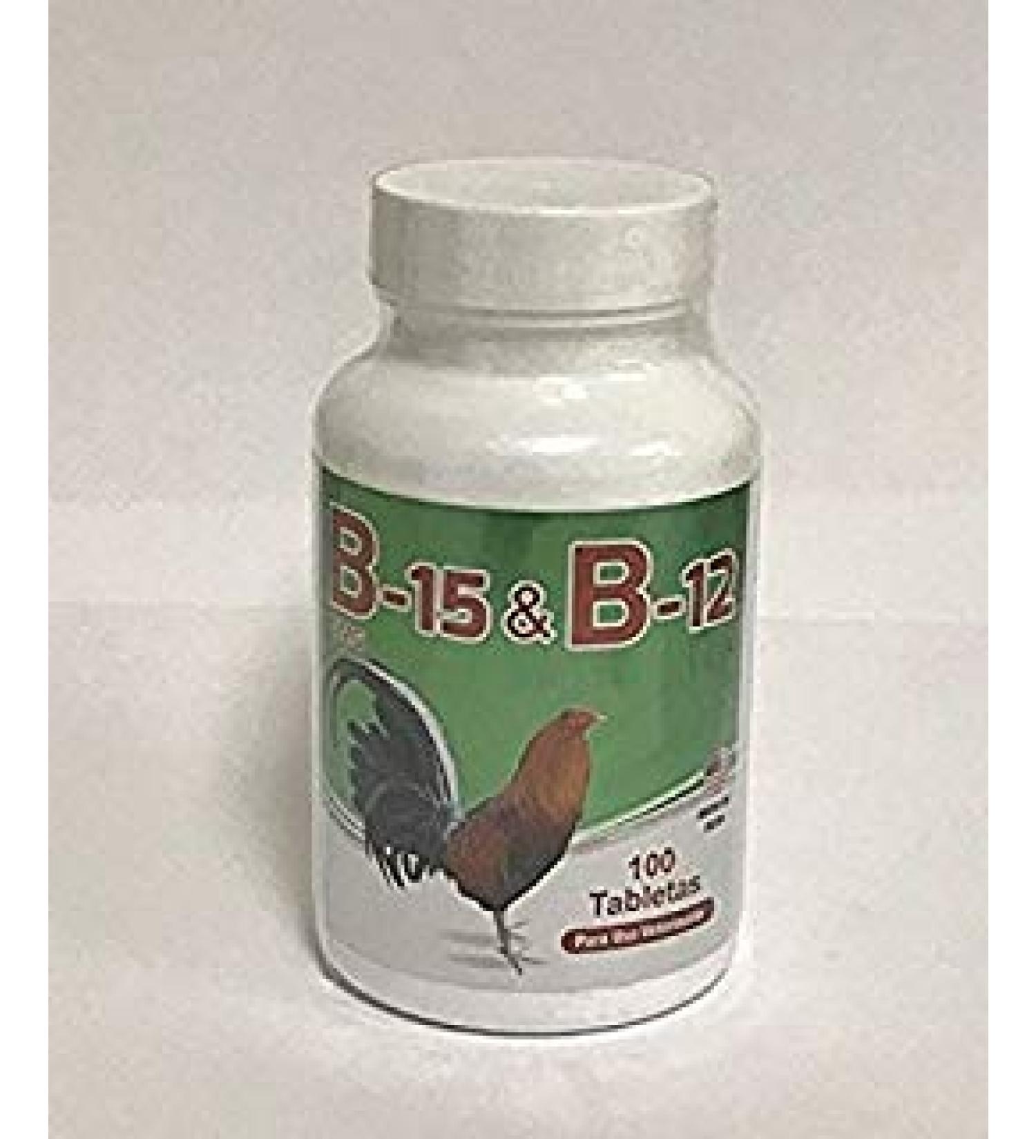 B-12 and B-15 for Roosters - 100 Tablets
