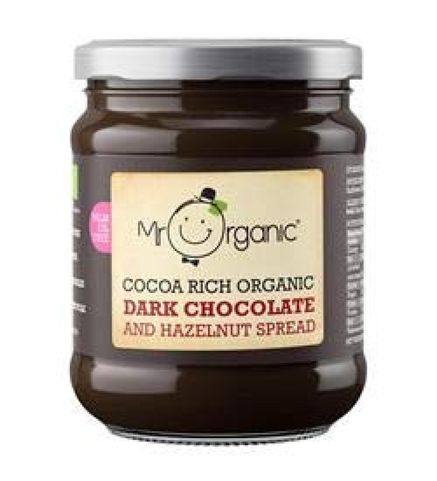 Mr Organic P te tartiner au chocolat noir et aux noisettes bio 200 g