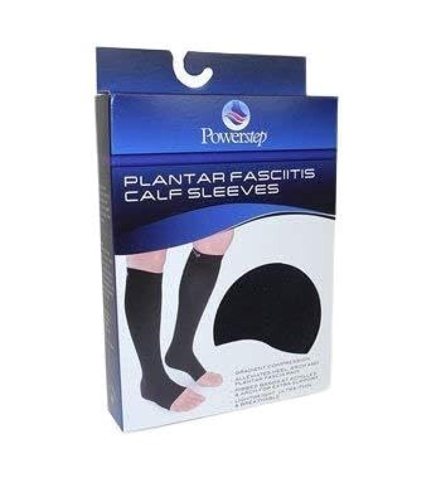 POWERSTEP PF Compression Calf Sleeve Socks for Plantar Fasciitis Relief | Arch & Heel Pain Support | Made in USA - Buy Online on GoSupps.com