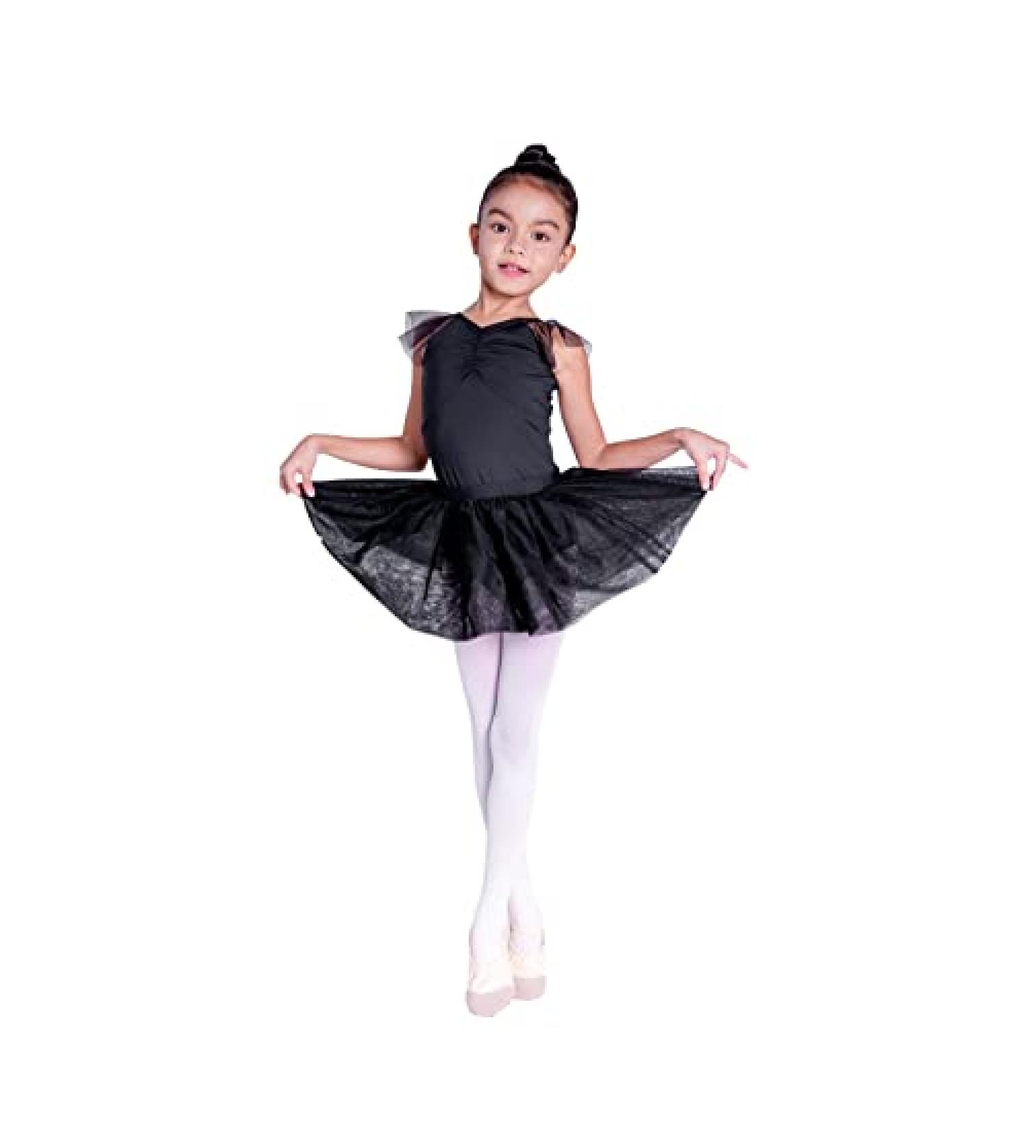 LIBREDGE Ballet Leotard with Skirt for Girls 6-7 Years - Black | Toddler to Big Girl Sizes Available - Buy Online on GoSupps.com