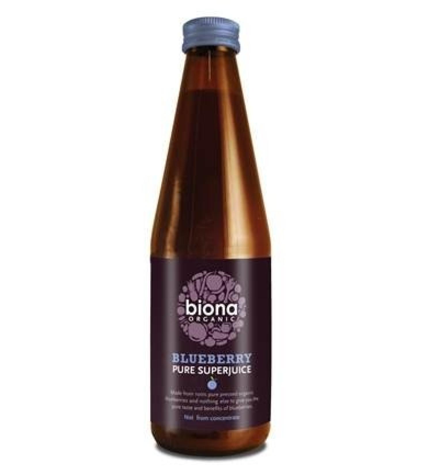 Biona Biona Super Juice Organic Blueberry 100% Pure 6 x 330ml
