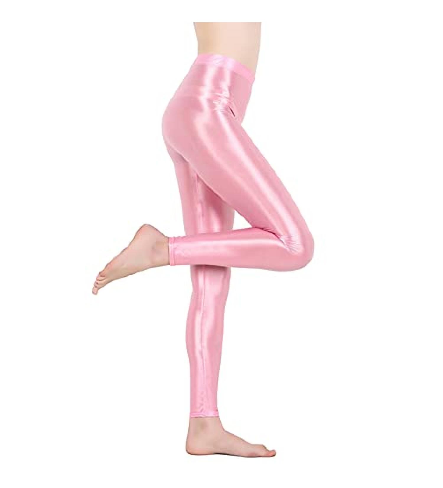 YONGHS Women's High Waist Metallic Pink Leggings - Medium - Buy Online on GoSupps.com