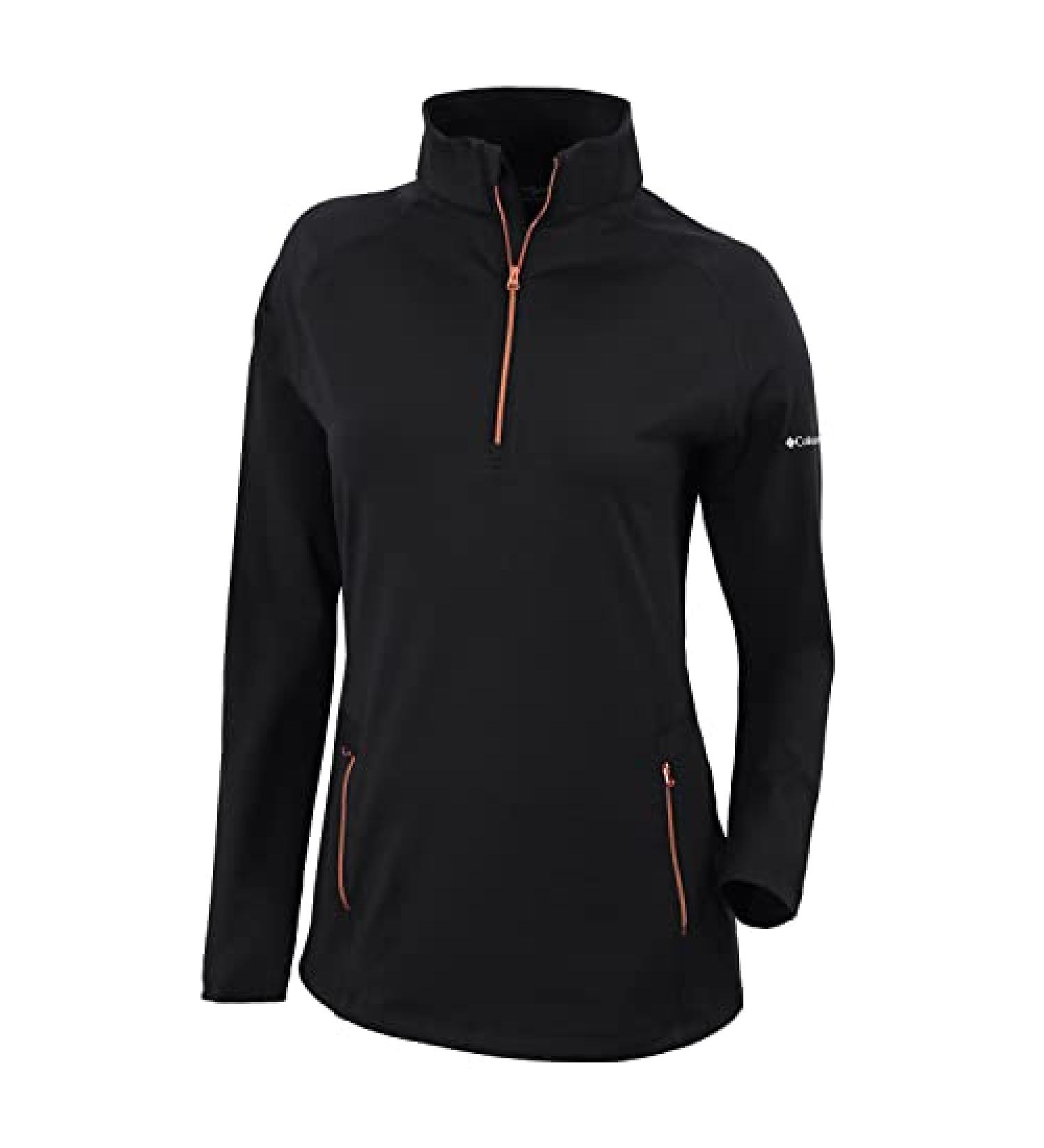 Columbia Golf Women's Omni-Wick Outward Nine 1/4 Zip Large Black