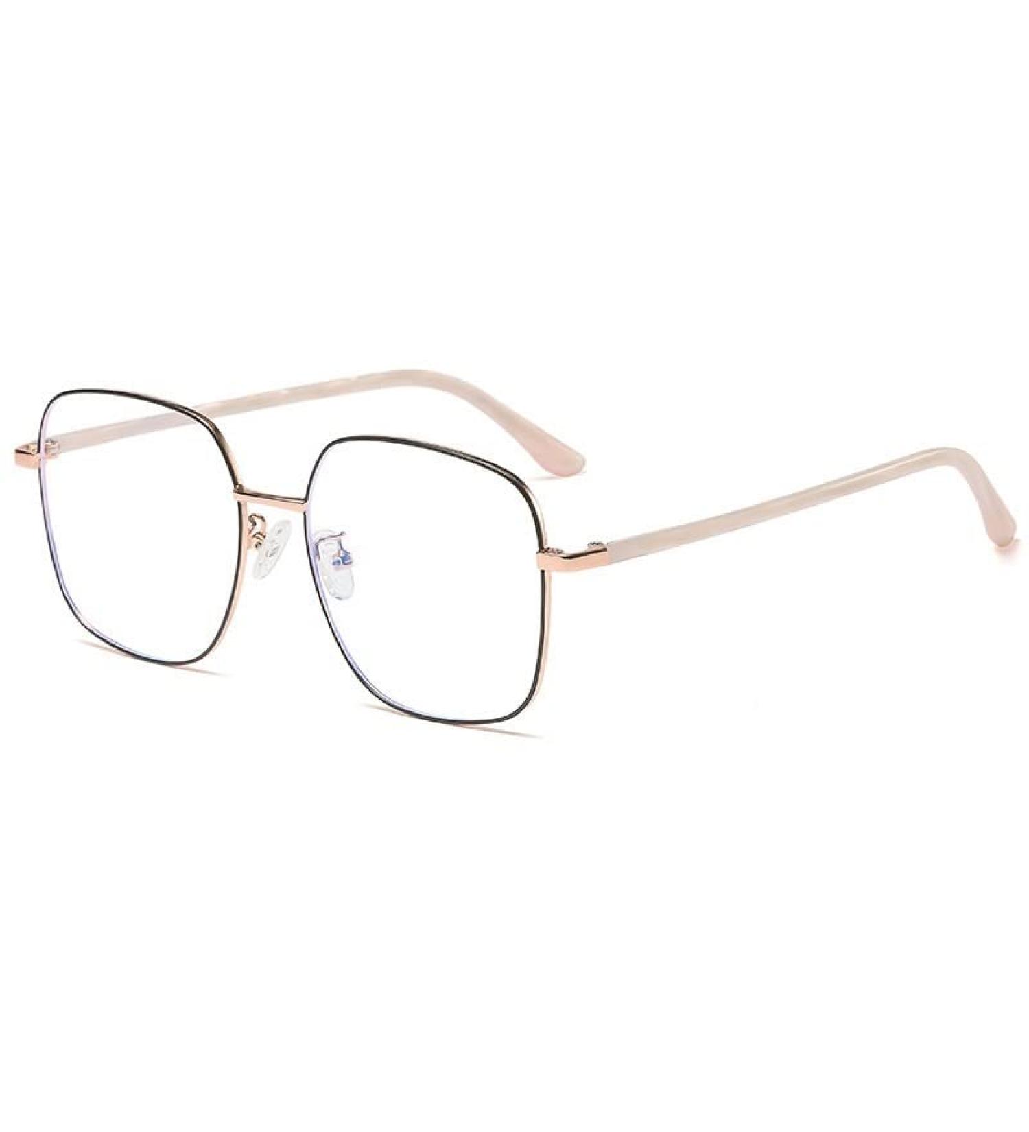 Fuqinqingoz Oversized Square Blue Light Blocking Reading Glasses - C5 +100 Size Clear View Flat Light Mirror - Buy Online on GoSupps.com