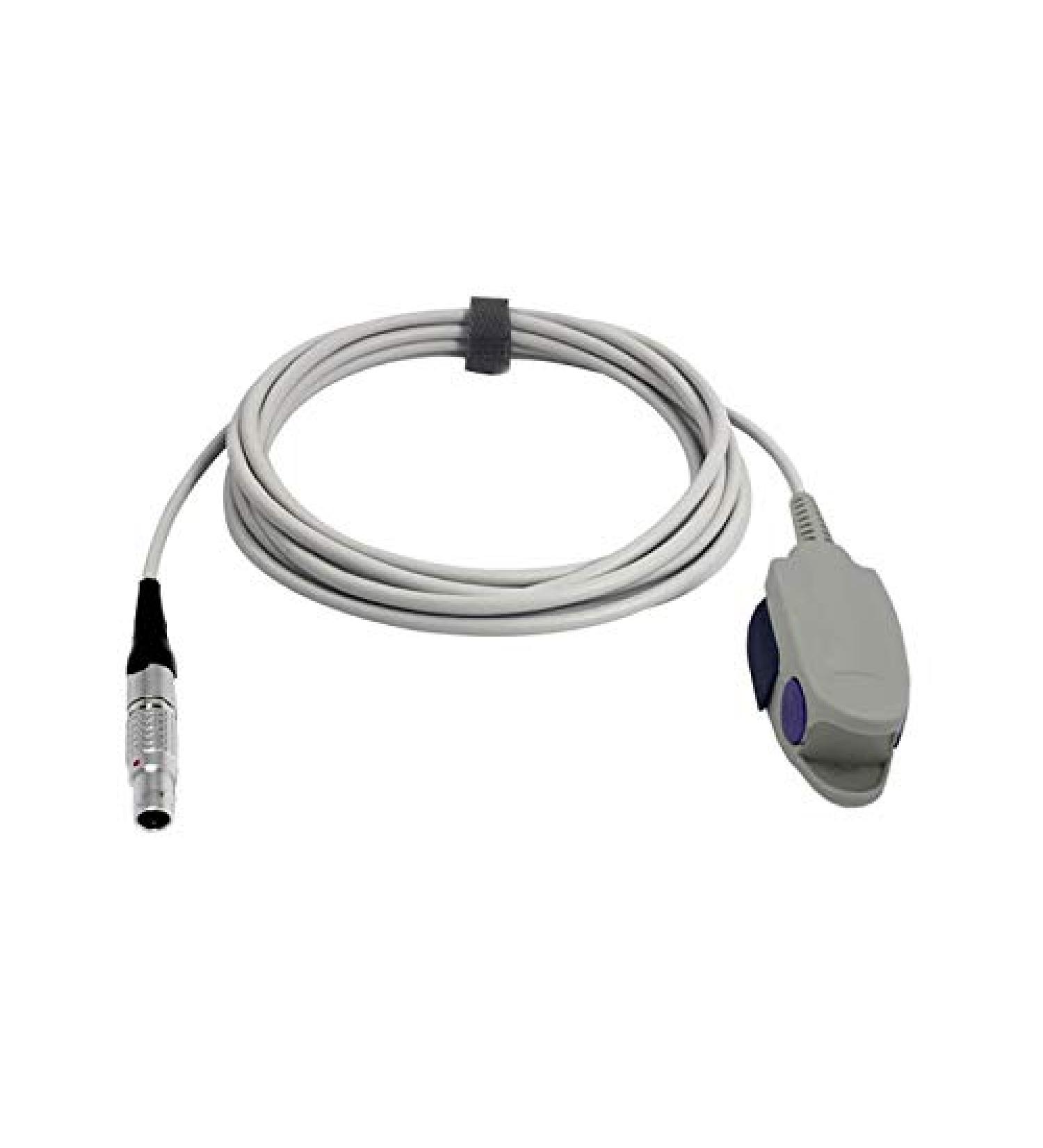 Sino-k Compatible GE Critikon Spo2 Sensor Adult Fingerclip 9.8 ft 7 Pins Connector FDA/CE Approved