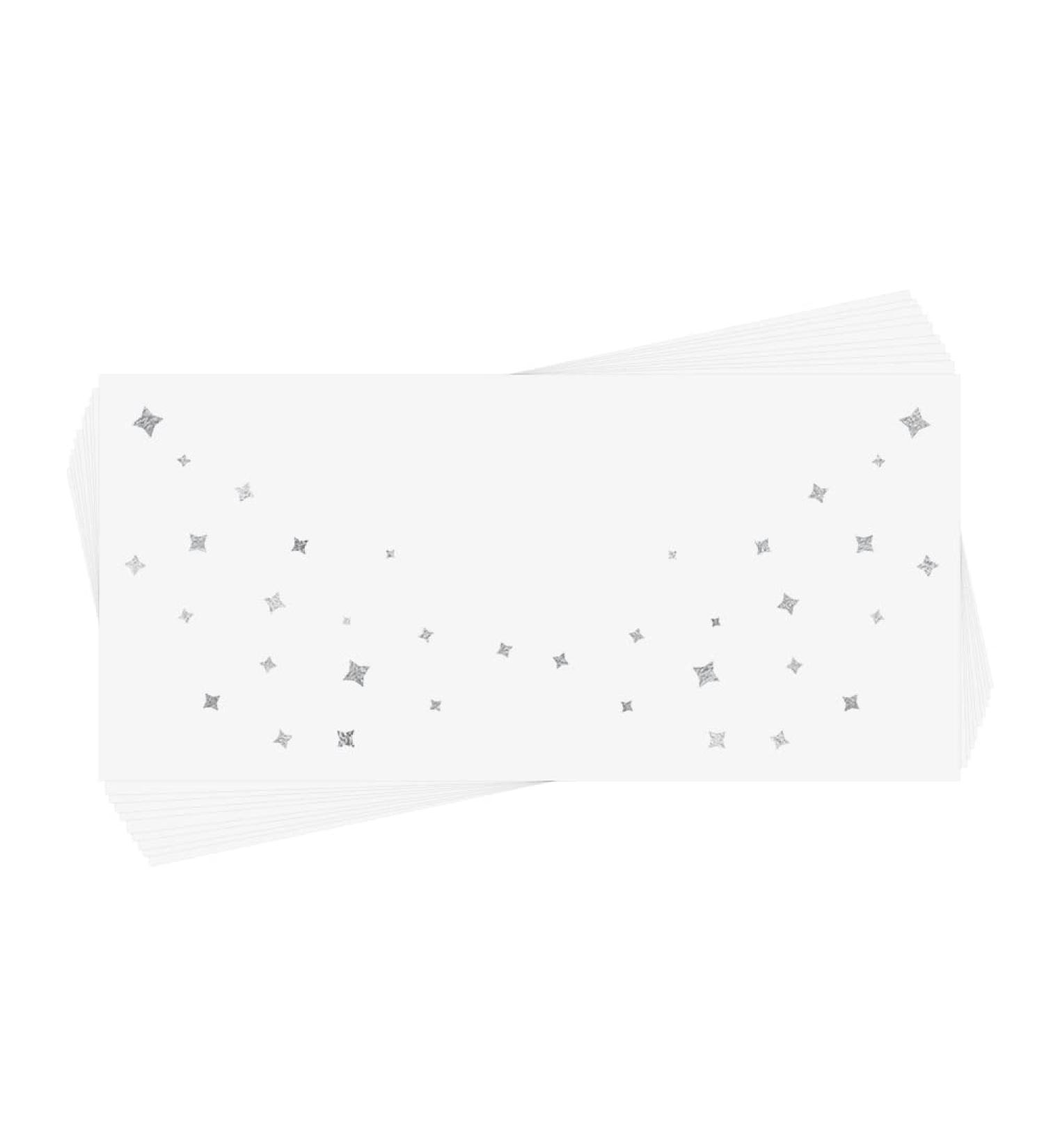 Dew Drops Eye Jewel Set - 10 Premium Waterproof Silver Foil Temporary Flash Tattoos | Party Favor Face Jewels, Stars & Freckles - Buy Online on GoSupps.com