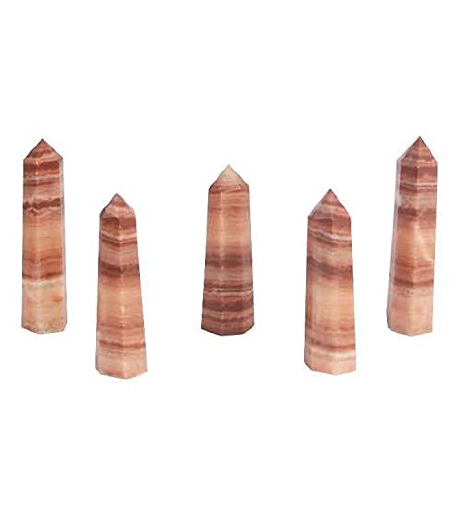 5pc Natural red Quartz Crystal Stone Prism 70mm-80mm for Gifts Raw Stones and Minerals - Buy Online on GoSupps.com