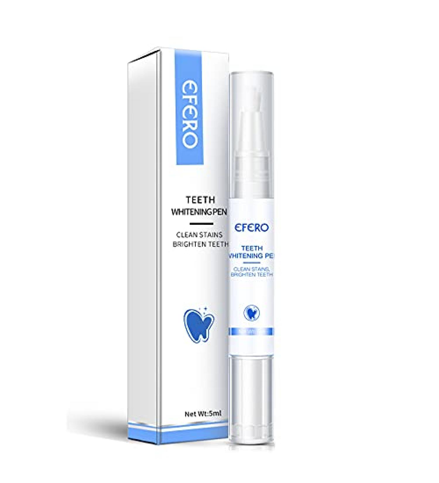 EFERO Teeth Whitening Pen | Remove Plaque & Stains | Brighten Yellow Teeth | Enhance Oral Hygiene - Buy Online on GoSupps.com