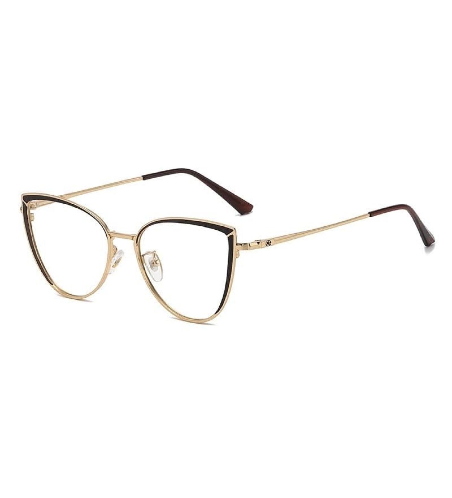 Incredible Cat Eyes Reading Glasses - Anti-Blue Light Anti-UV Stylish Gold +200 for Women - Buy Online on GoSupps.com