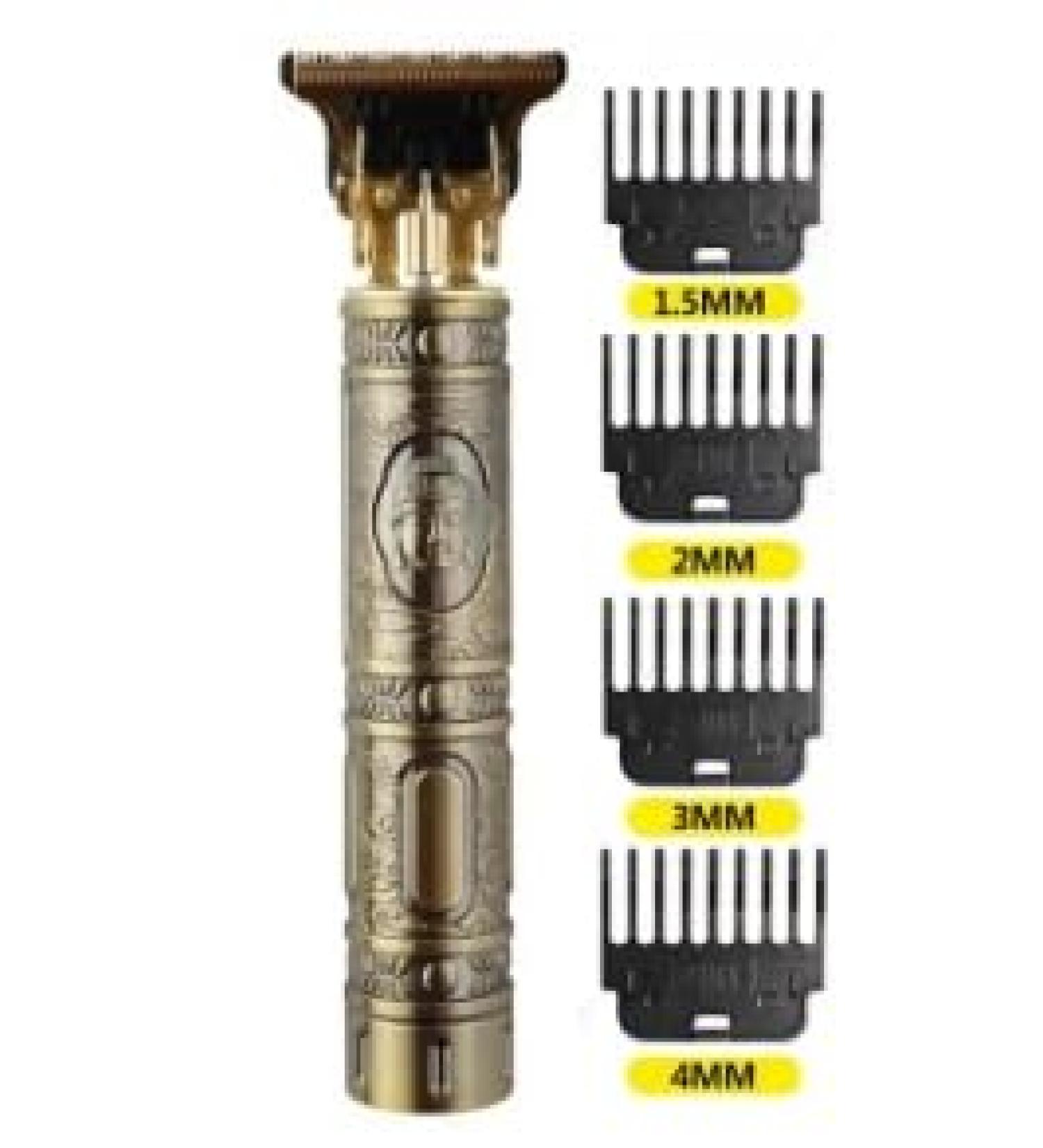 VINTAGE T9 Professional Facial Hair Clipper USB Charging Beard Hair Trimmer with Combs (Buddha Bronze) Bronze Buddha