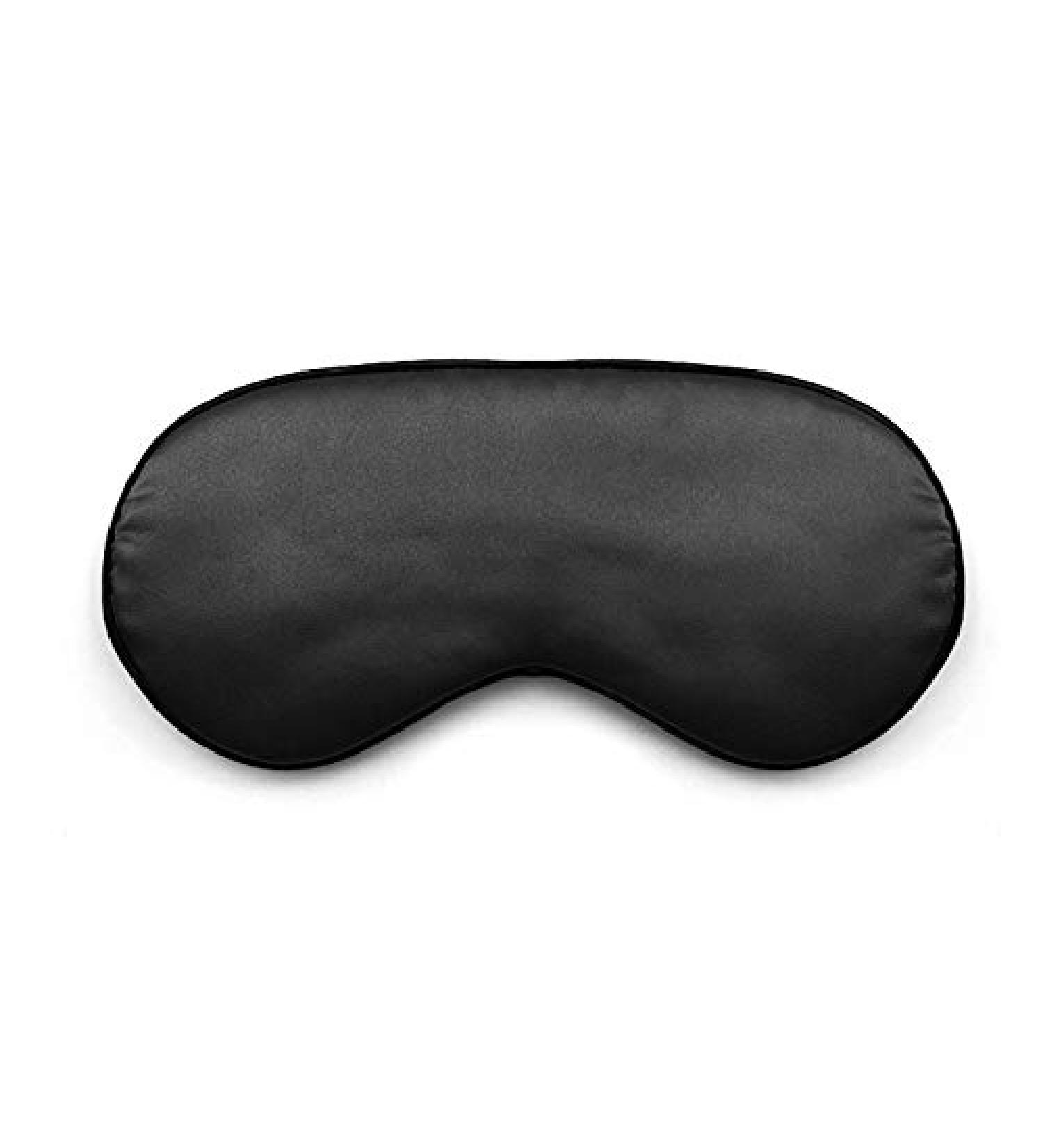 Silk Sleep Eye Mask - Padded Shade Patch for Women and Men - Black - Buy Online on GoSupps.com