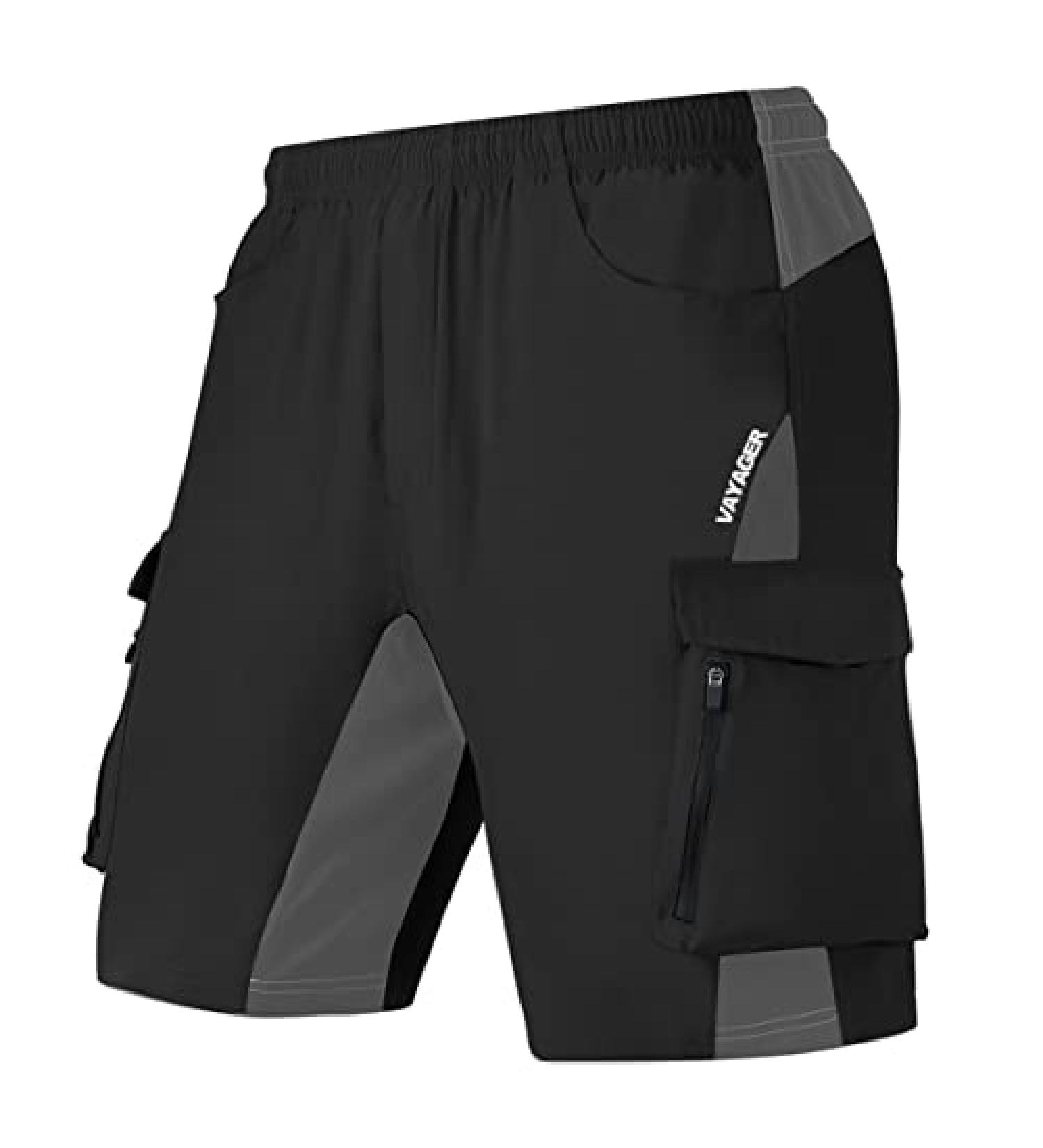 VAYAGER Men's Lightweight Hiking Cargo Shorts - Black, XX-Large - Buy Online on GoSupps.com