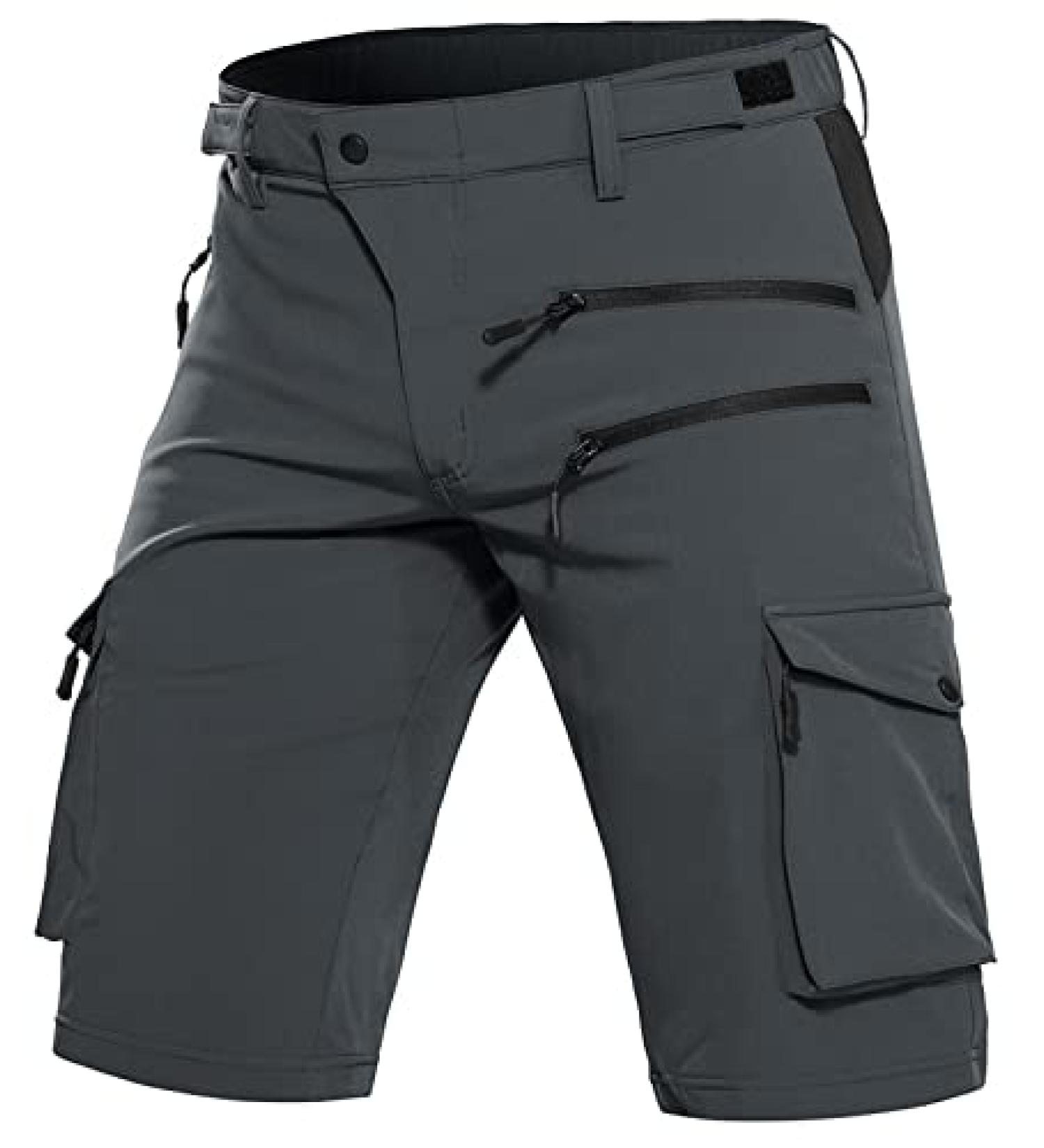 Wespornow Men's Hiking Shorts - Tactical & Lightweight for Outdoor Activities - Dark Grey Large - Buy Online on GoSupps.com