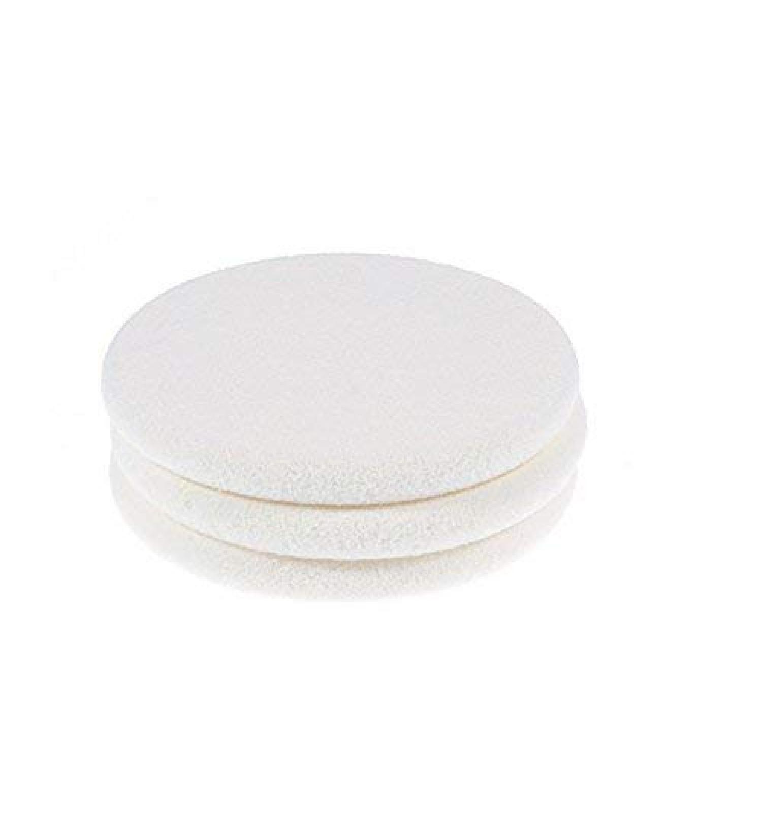 3pcs Dry/Wet Face Facial Makeup Powder Puffer Round Pad White Shortcut