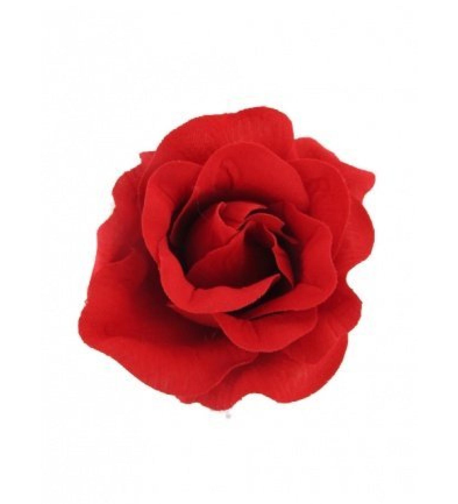 Pretty Cool - Red Rose Fabric Hair Flower Clip