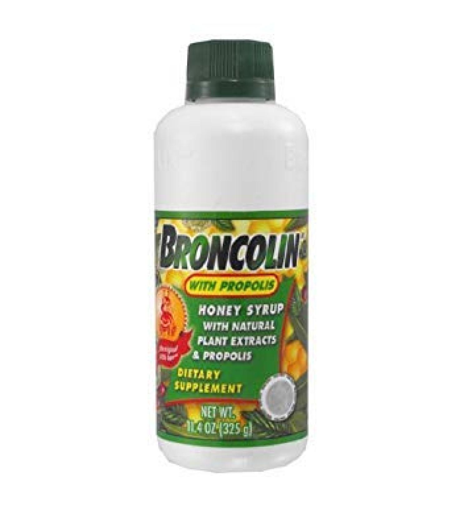 6pk - Broncolin With Propolis - Honey Syrup - Natural