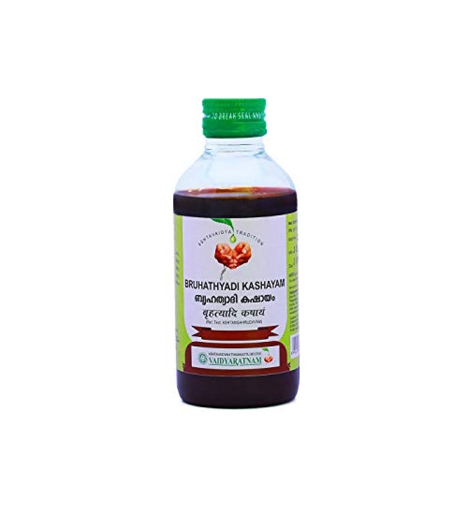 Pack of 2 Vaidyaratnam Oushadhasala Bruhathyade Kashayam (200 ml) – by Venus.Exports