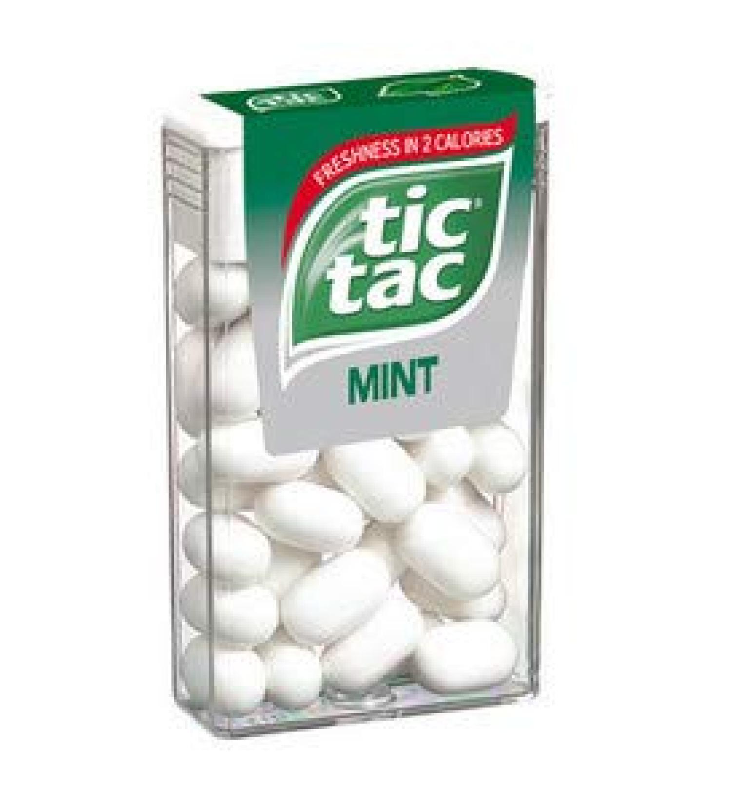 Tic Tac t1 blanc menthe 18 gr | 36x | Poids total 648 gr