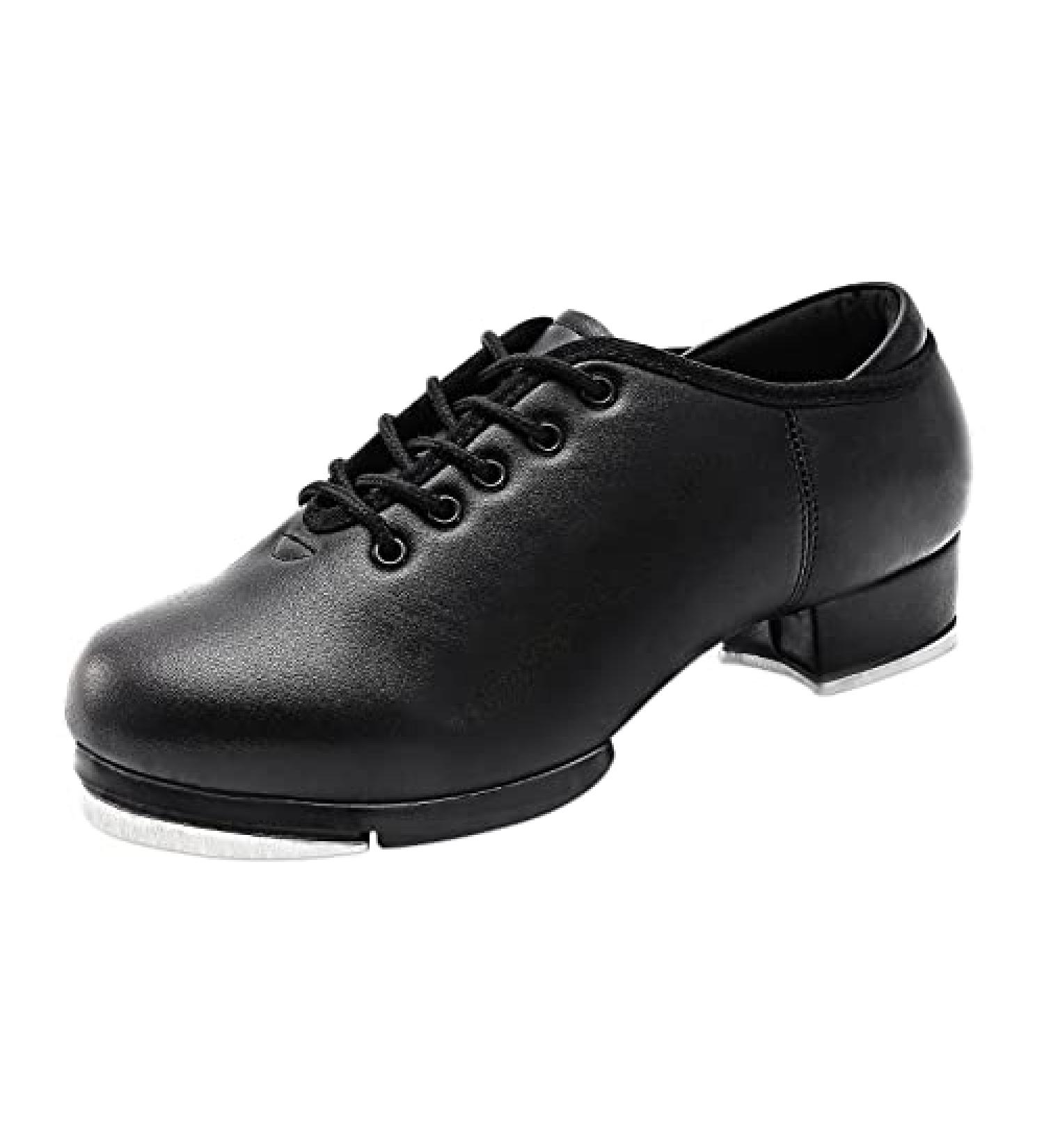 Men's Leather Split Sole Tap Shoes - Black - Size 12.5 - Buy Online on GoSupps.com