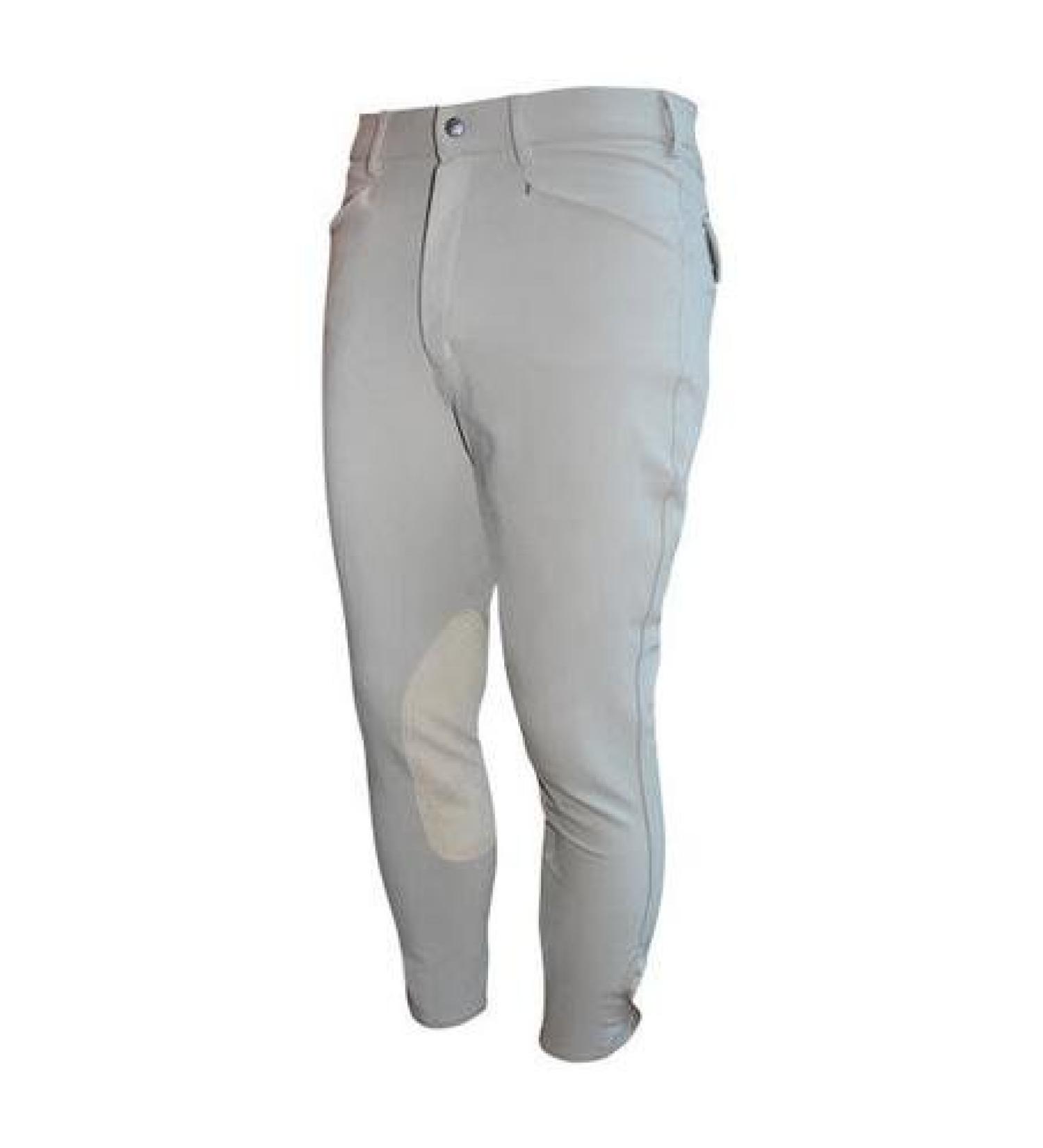 Ovation Mens Euroweave Knee Patch Breech 40L White