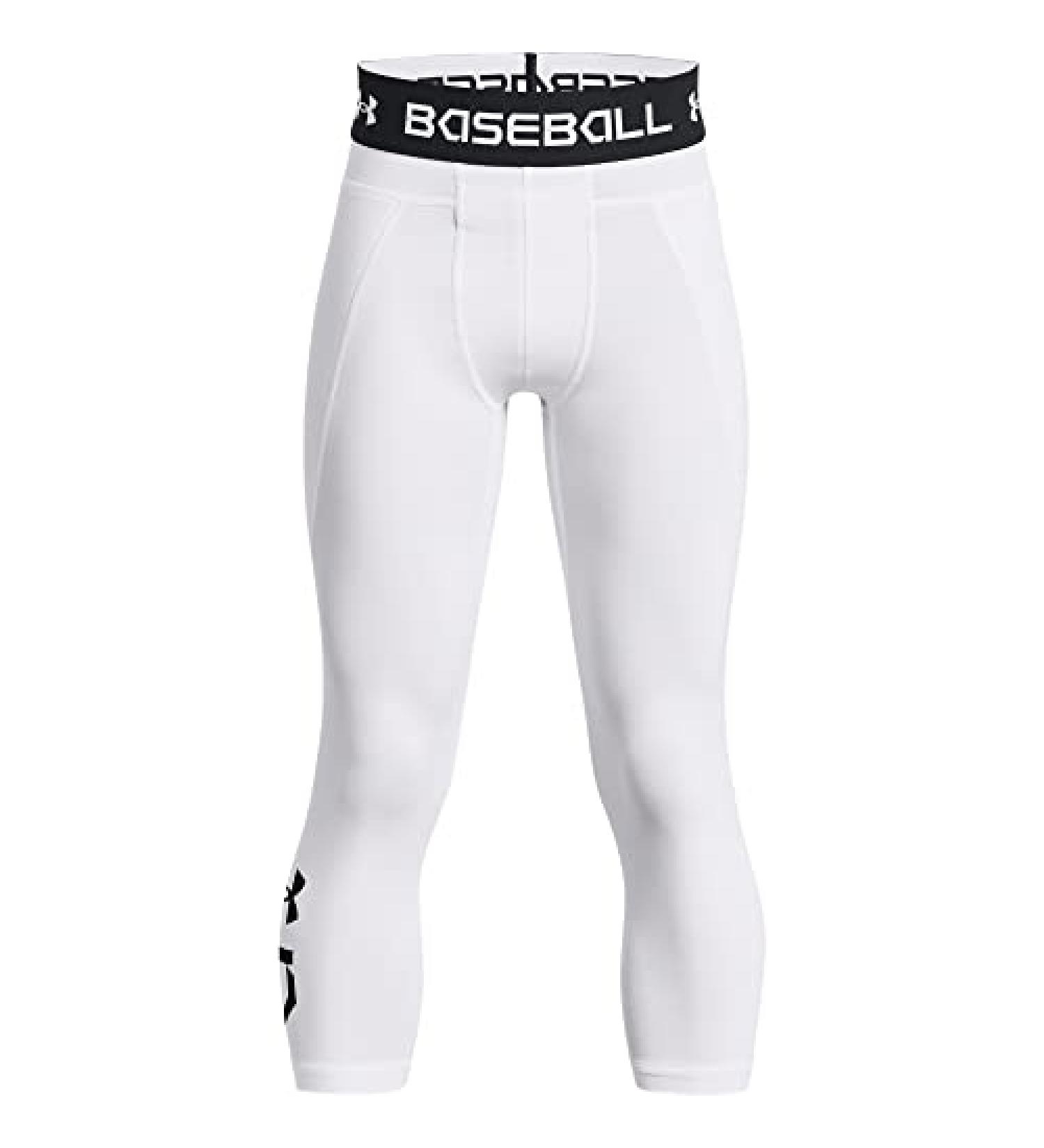 Under Armour Boys' Utility 3/4 Sliding Shorts - White/Black Large (100) - Buy Online on GoSupps.com