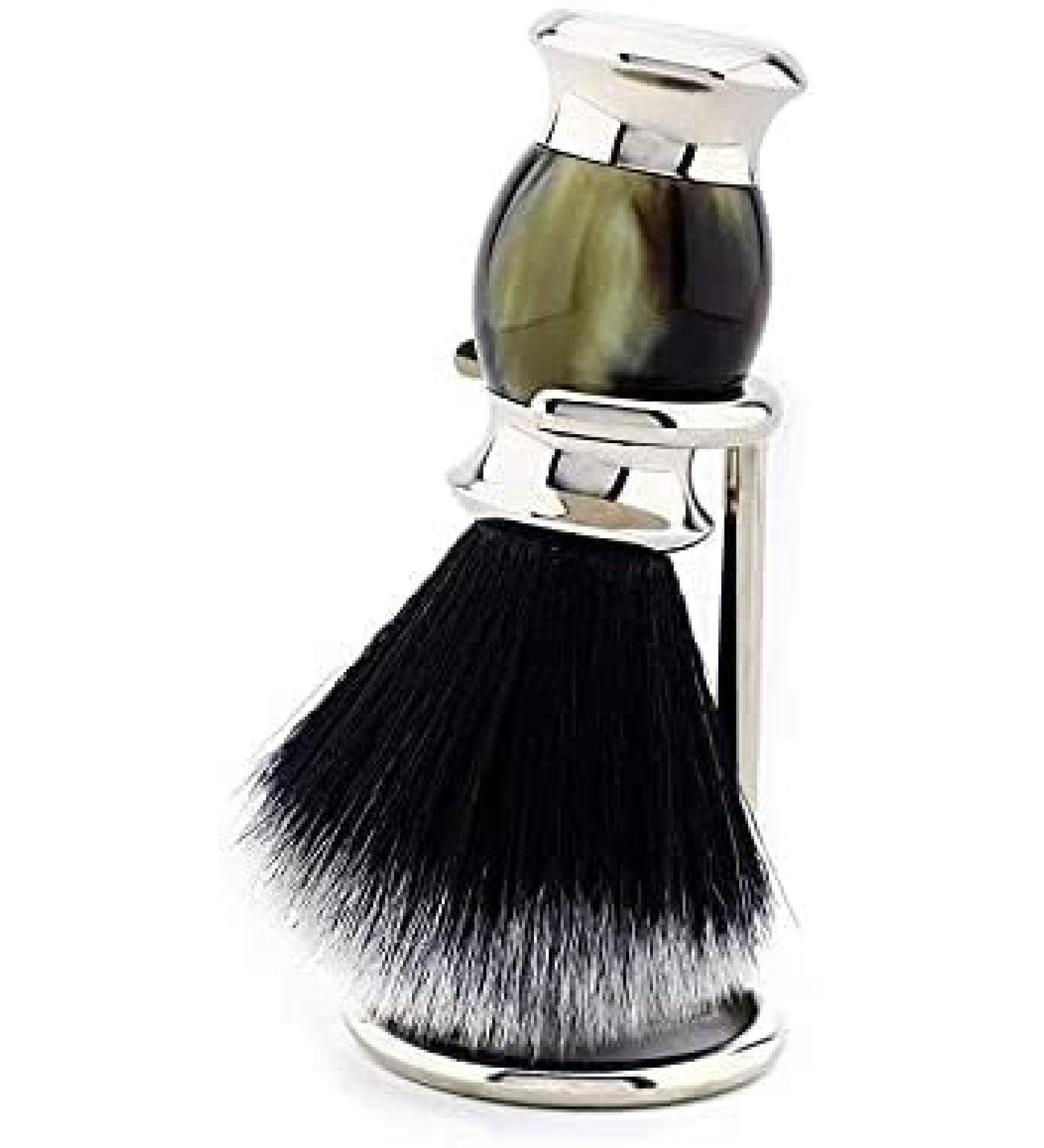 Jag Shaving - Shaving brush with synthetic bristles resin handle - brush holder