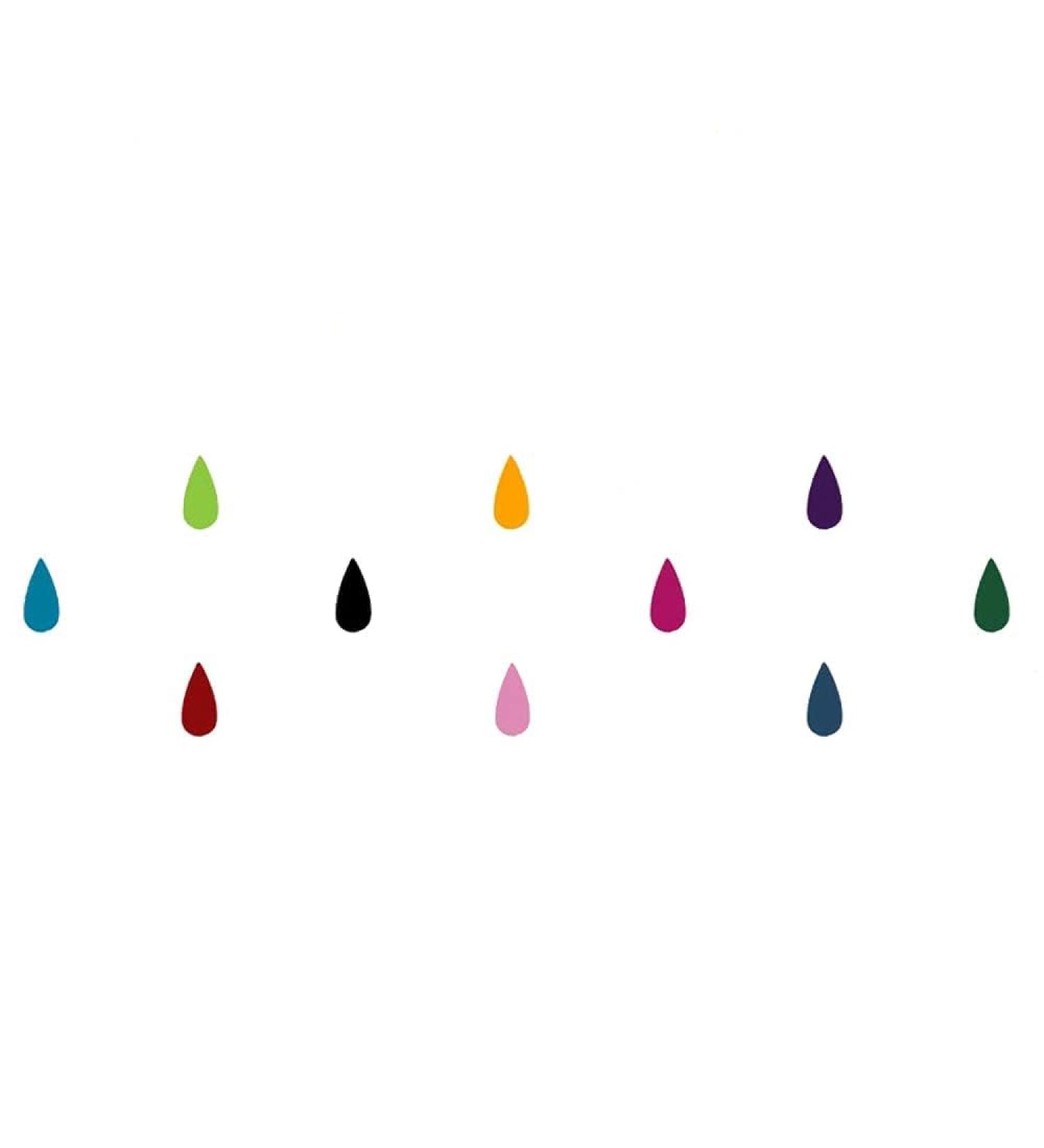 Tear Drop Shaped Velvet Multicolor Bindi Indian Small Premium Bindi Assorted Velevt