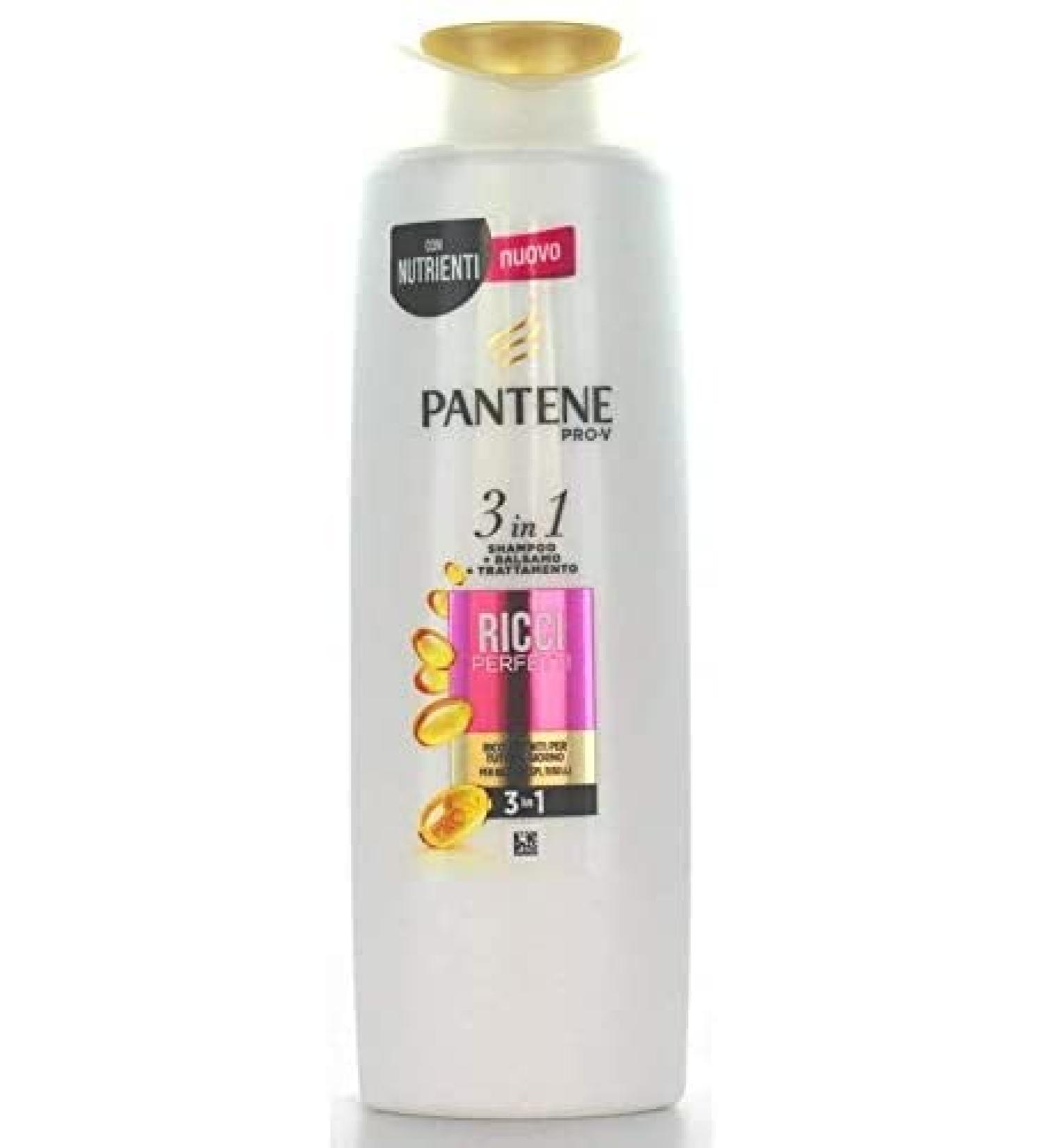 Pantene Ricci Perfects 3-in-1 Shampoo and Balsamo Treatment Pants 225 ml Pack of 6
