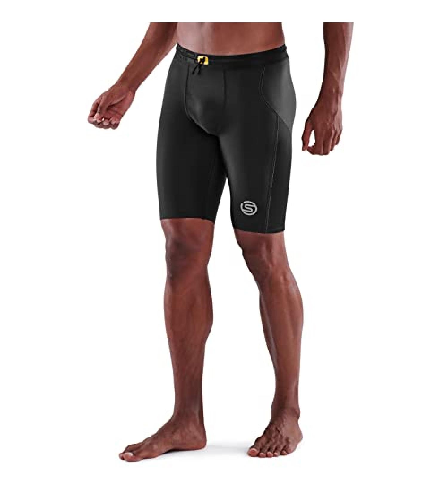 Skins Men's Series-3 Compression Half Tights/Shorts - Medium Black | High Performance Activewear - Buy Online on GoSupps.com