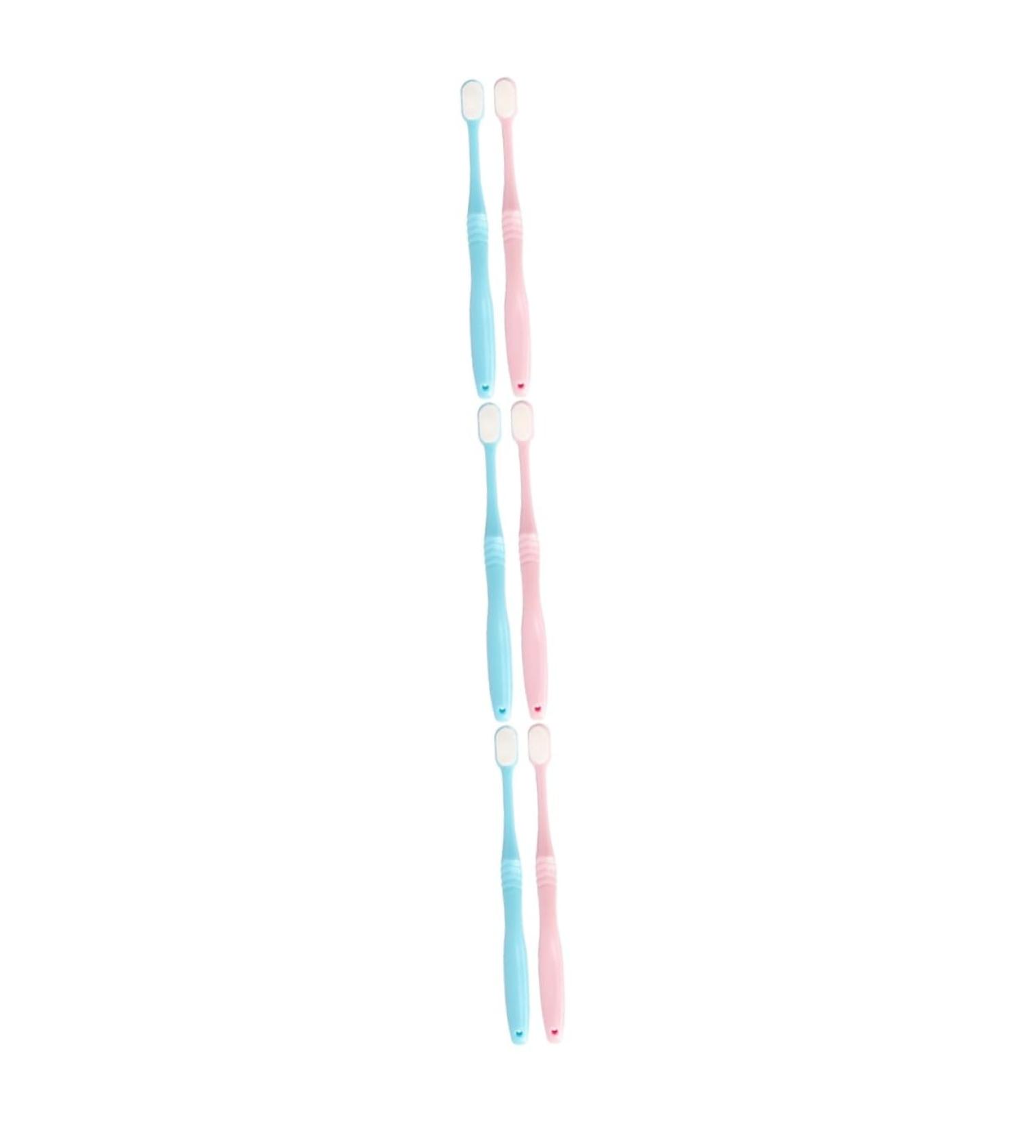 Partykindom 6-Piece Ultra-Fine Toothbrush Set for Adults | Super Soft Small Head 10 000 Bristles | Ideal for Maternity Care - Buy Online on GoSupps.com