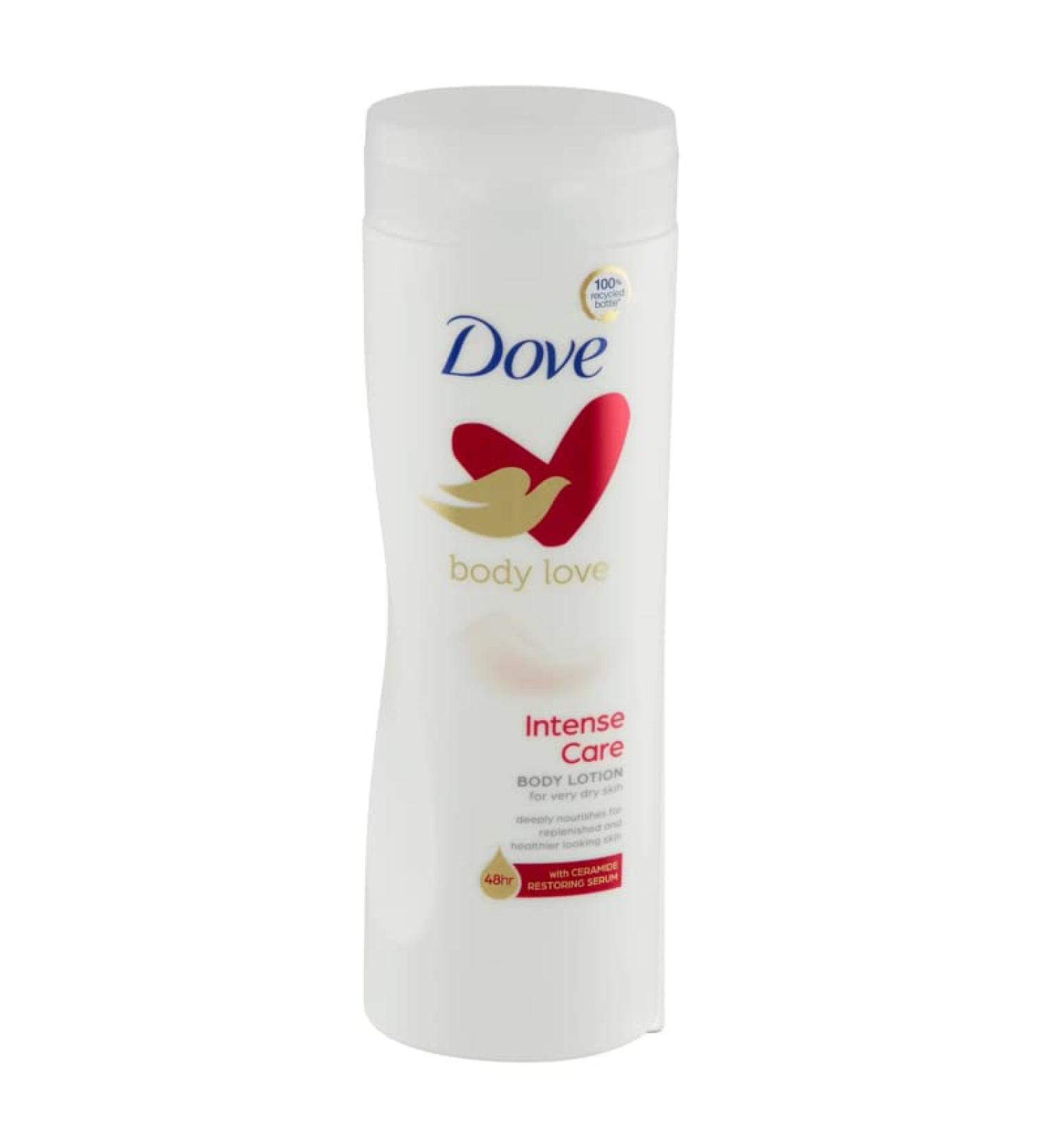 Dove Body Love Intense Care Body Lotion with Ceramic Restoring Serum, 3 x 400 ml