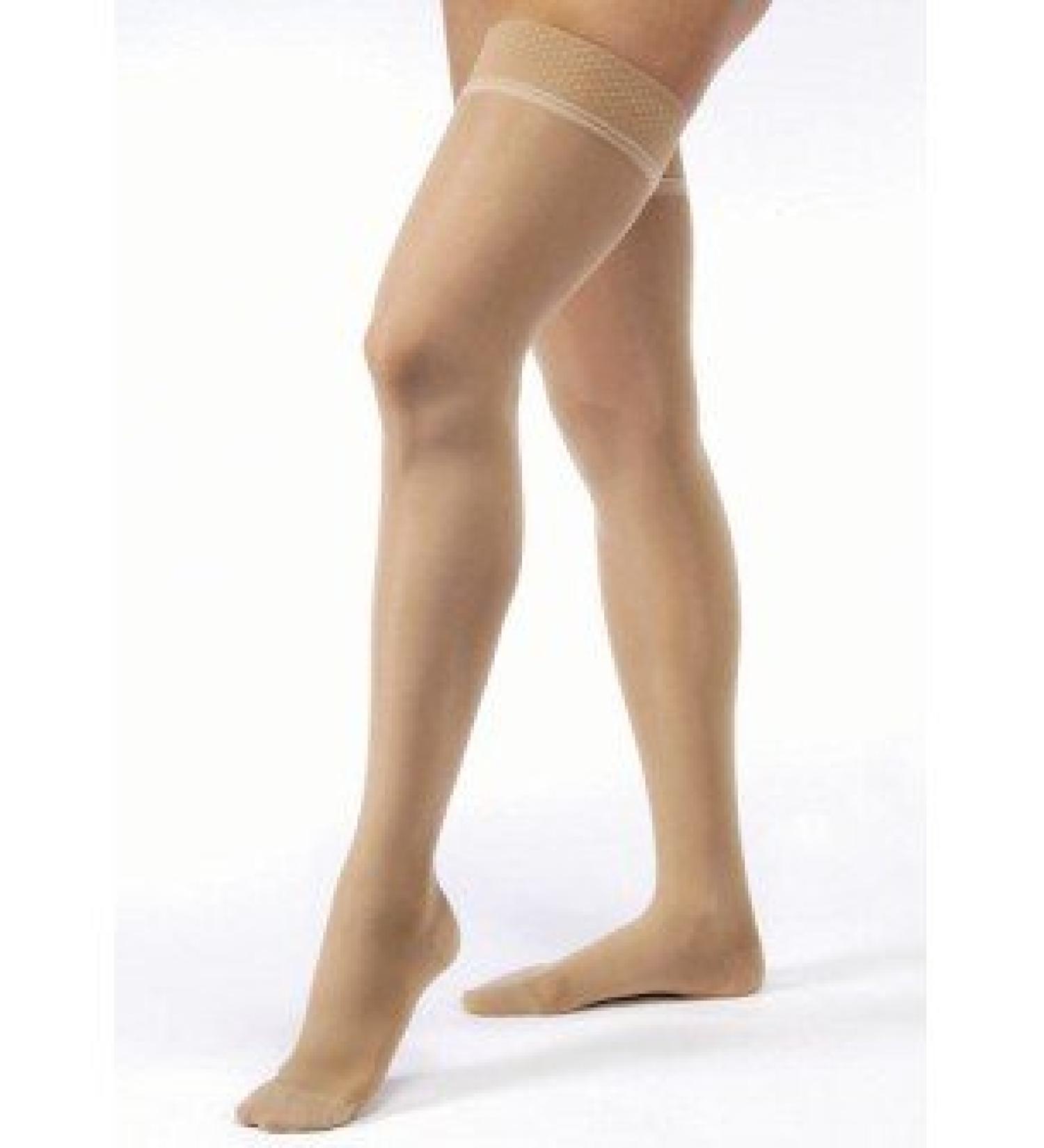 BSN Medical/Jobst 119773 Ultra Sheer Compression Stocking Thigh High 20-30 MMHG Open Toe Honey Medium Pair