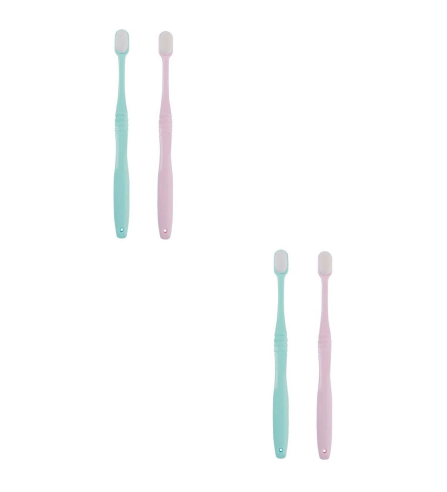 Minkissy Training Toothbrushes - Soft & Portable Dental Care Set for Sensitive Teeth | Travel-Friendly 4-Piece Family & Couples Flossing Solution - Buy Online on GoSupps.com