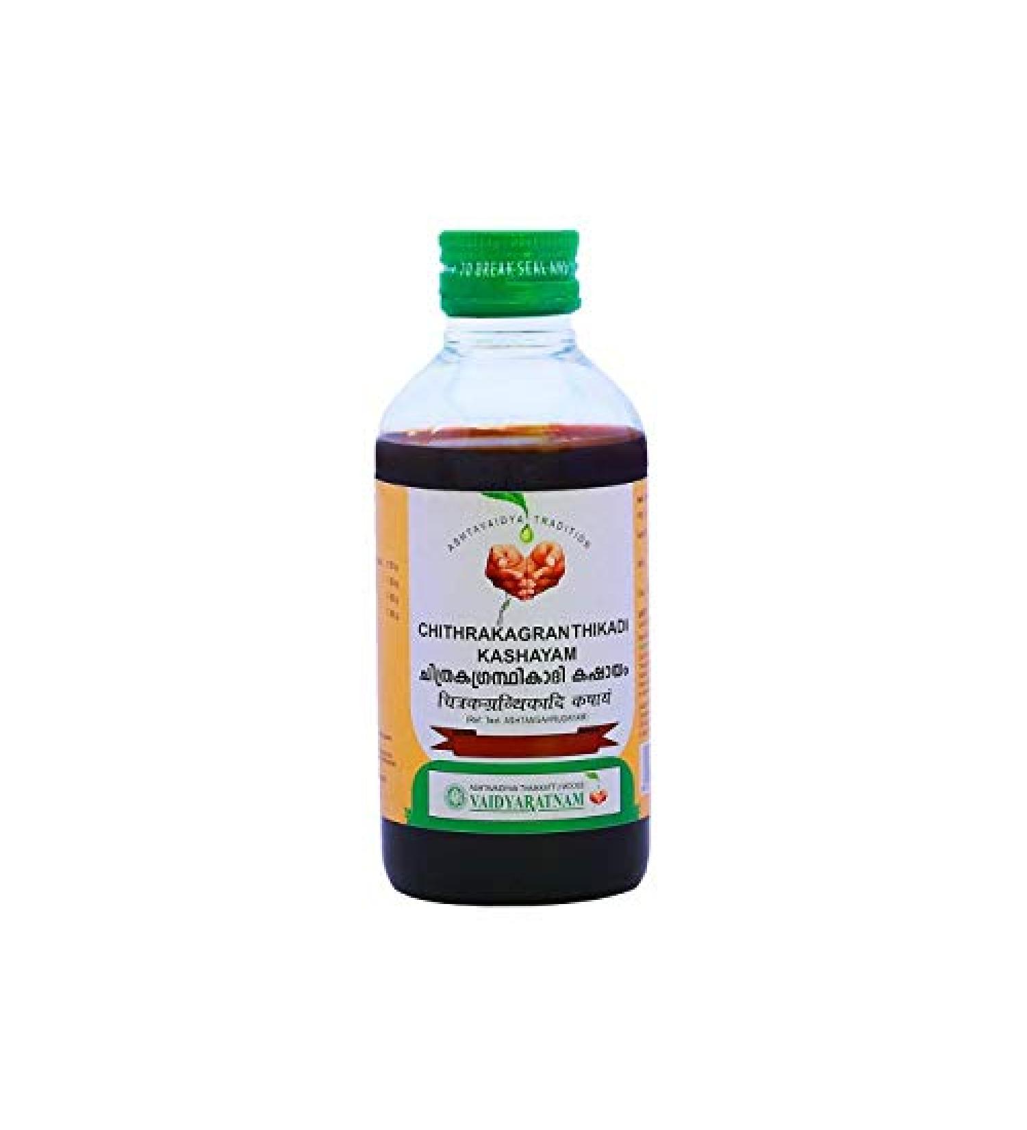 Exportdeals Vaidyaratnam Oushadhasala Chithrakagrandhikadi Kashayam (200ml)