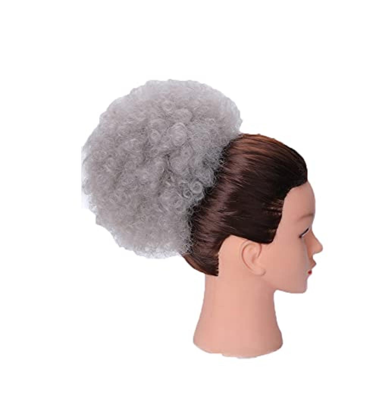 10 Inch High Puff Afro Curly Wig Ponytail - Synthetic Kinky Curly Hair Bun Clip-In | International Shipping - Buy Online on GoSupps.com