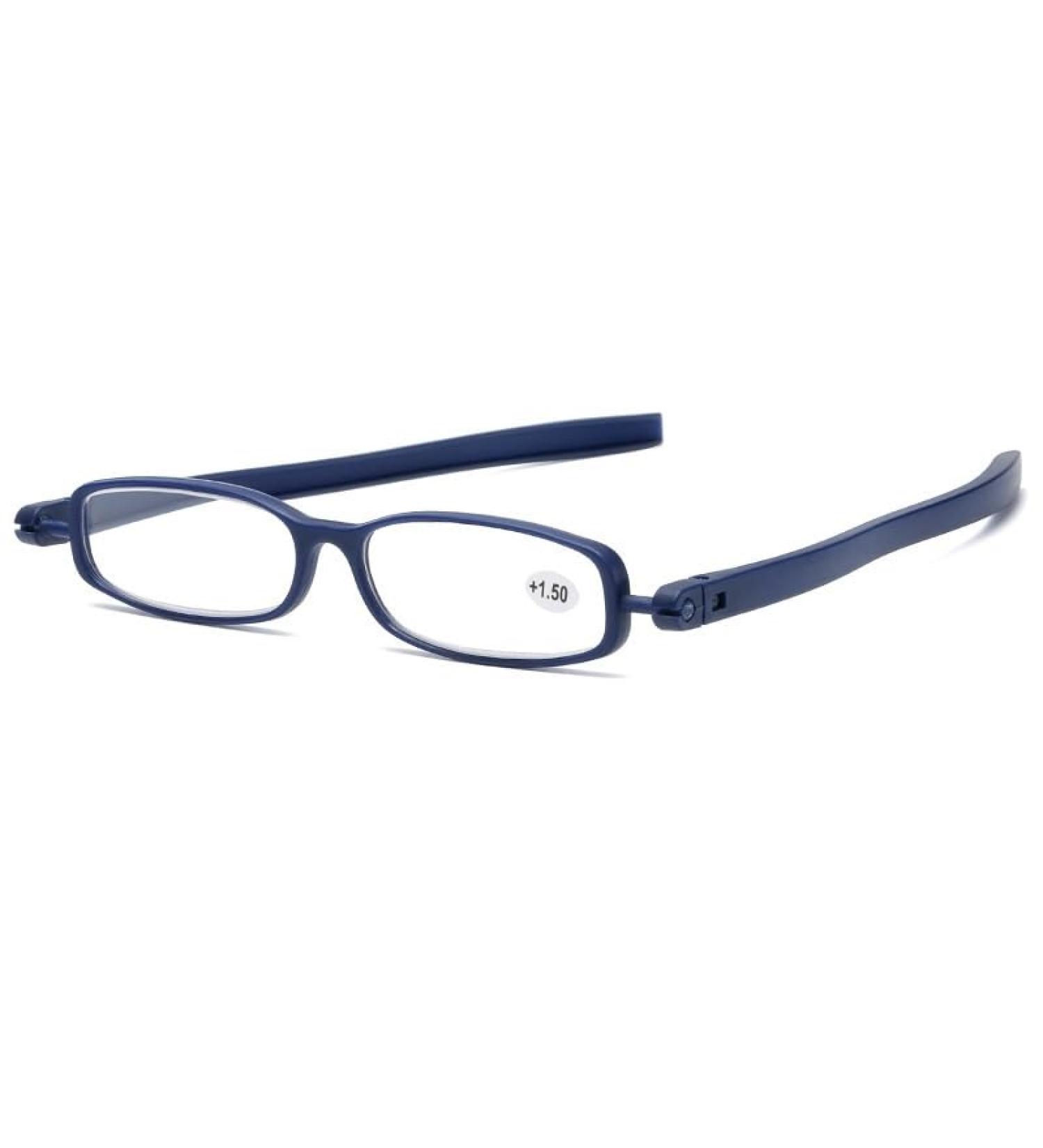Shop Iynwbjts 360 Rotatable Reading Glasses - Foldable Fashion Glasses for Men & Women Blue Frame Size 1.50 | Ideal for Seniors - Buy Online on GoSupps.com