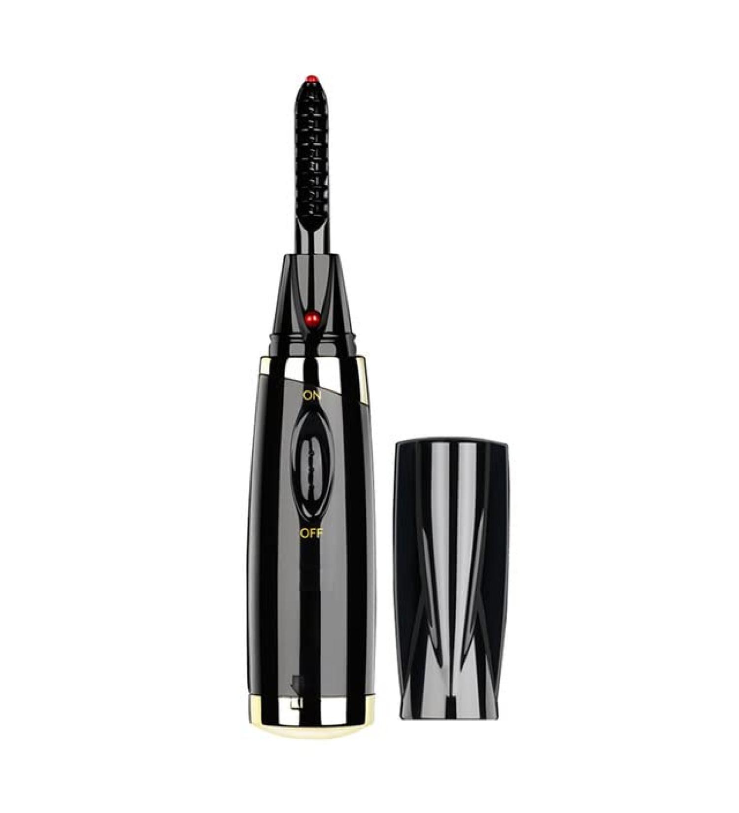 Portable Heated Eyelash Curler - Mini Electric Makeup Device for Long-Lasting Curling | Quick & Easy Black Eyelash Brush - Buy Online on GoSupps.com