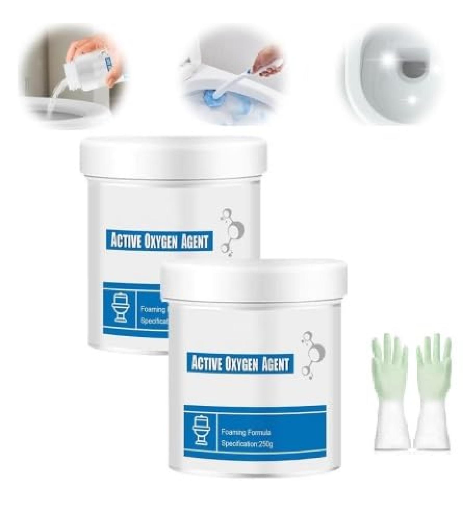 Splash Foam Toilet Cleaner New Splash Toilet Cleaner Toilet Active Oxygen Agent Splash Cleaner Foaming for Toilet For Sewage Pipes Washbasins Tile Walls 2pcs - Buy Online on GoSupps.com