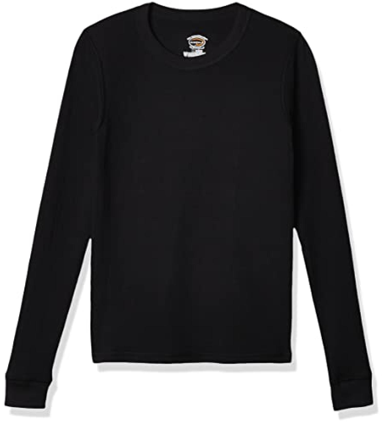 Doufold Boys Medium Black Lightweight Double Layer Thermal Shirt - Warm and Comfortable - Buy Online on GoSupps.com
