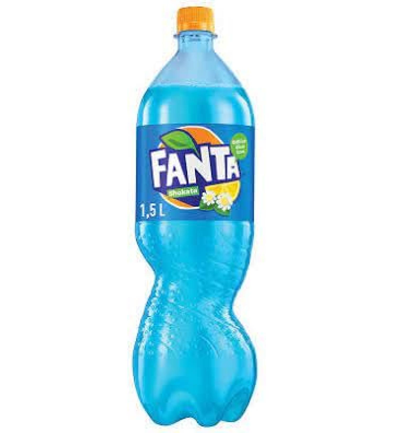Fanta Blue Shokata 1.5L New Special Edition Elderflower Flavour (Fanta Shokata 1.5L - 9 Pack) By KING BAJ