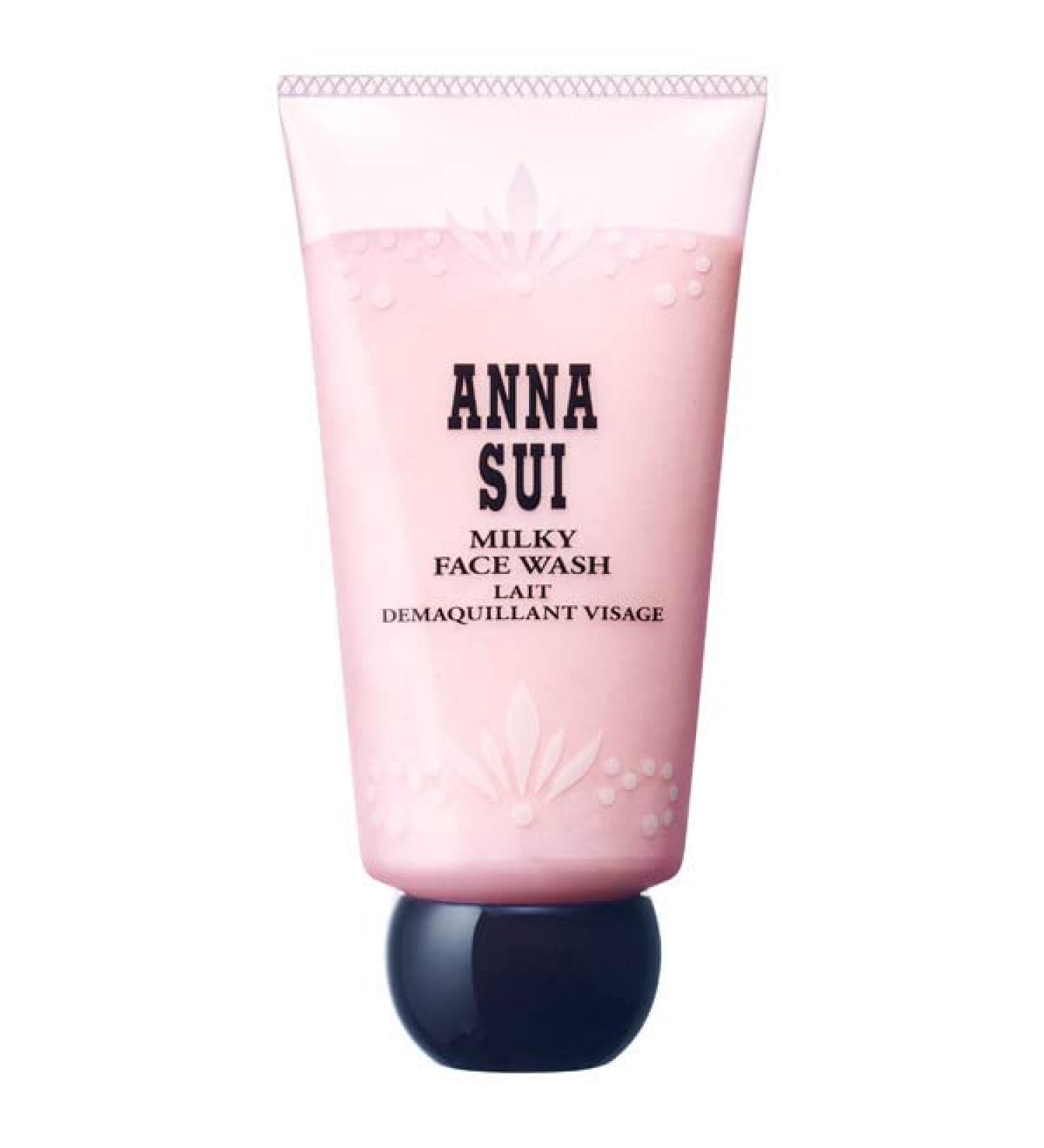 ANNA SUI Milky Face Wash Creamy Lather Gently Removes Dirt and Makeup Unclogs pores 4.2 Fl Oz