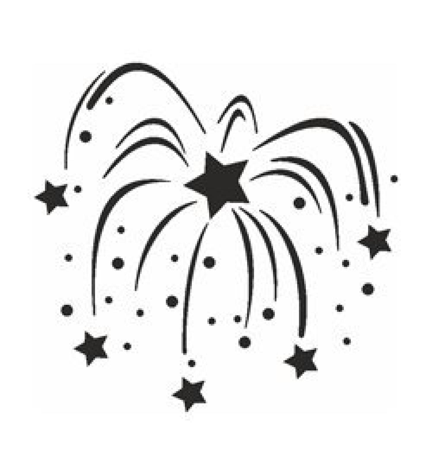 Eulenspiegel 105764 - Self-adhesive stencil - Fireworks