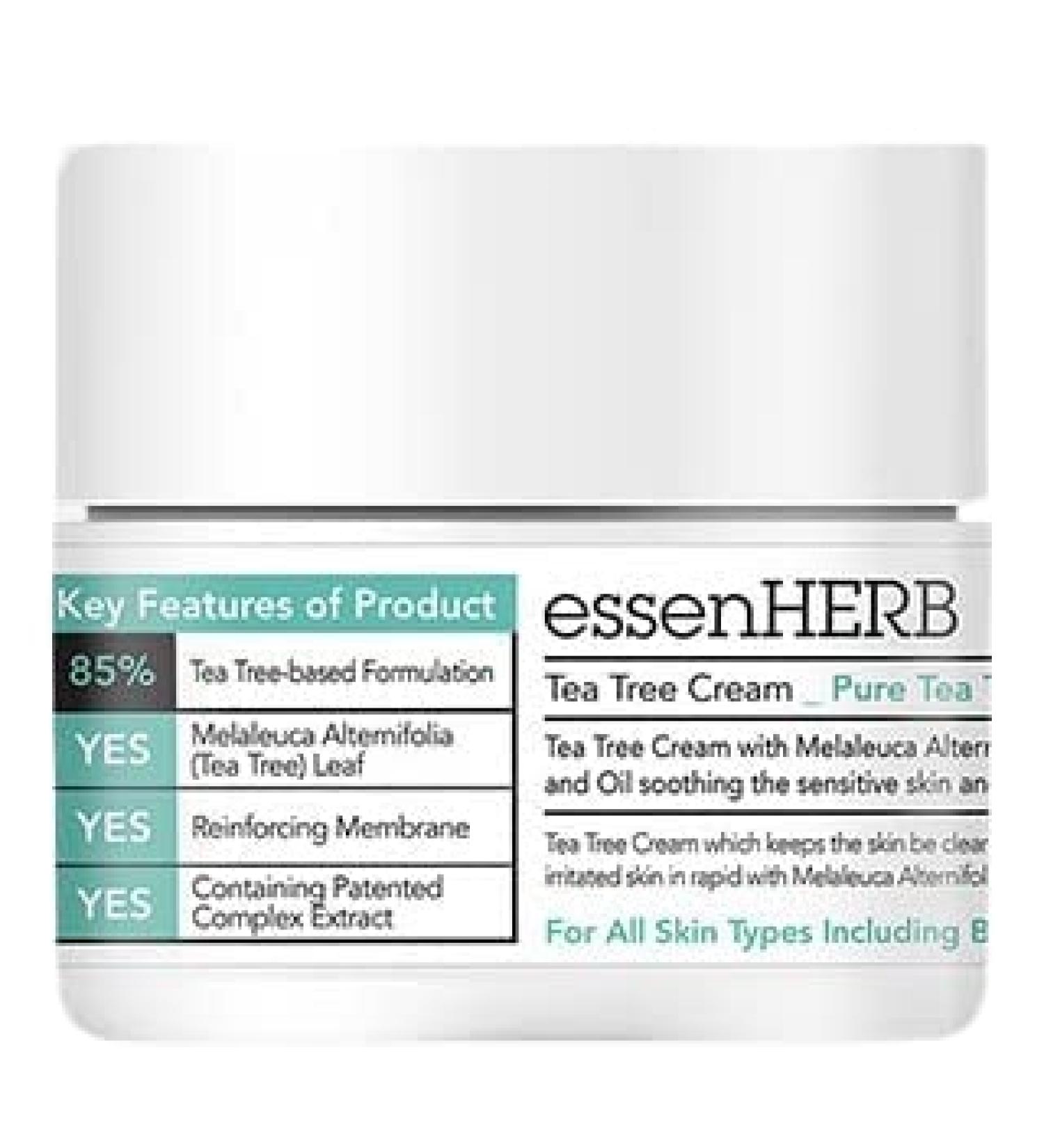 Buy Tea Tree Cream - Pure Moisturizer for Dry Skin & Blemishes | Korean Skincare 50ml - Buy Online on GoSupps.com