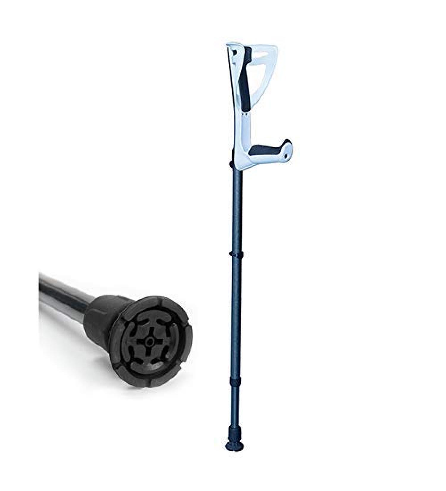 Cane of Ergonomic Forearm Crutches - Adult Adjustable Foldable Ergonomic Shock Absorber Non-Slip Knee-Rest Platforms Red (White) Lucky Star - Buy Online on GoSupps.com