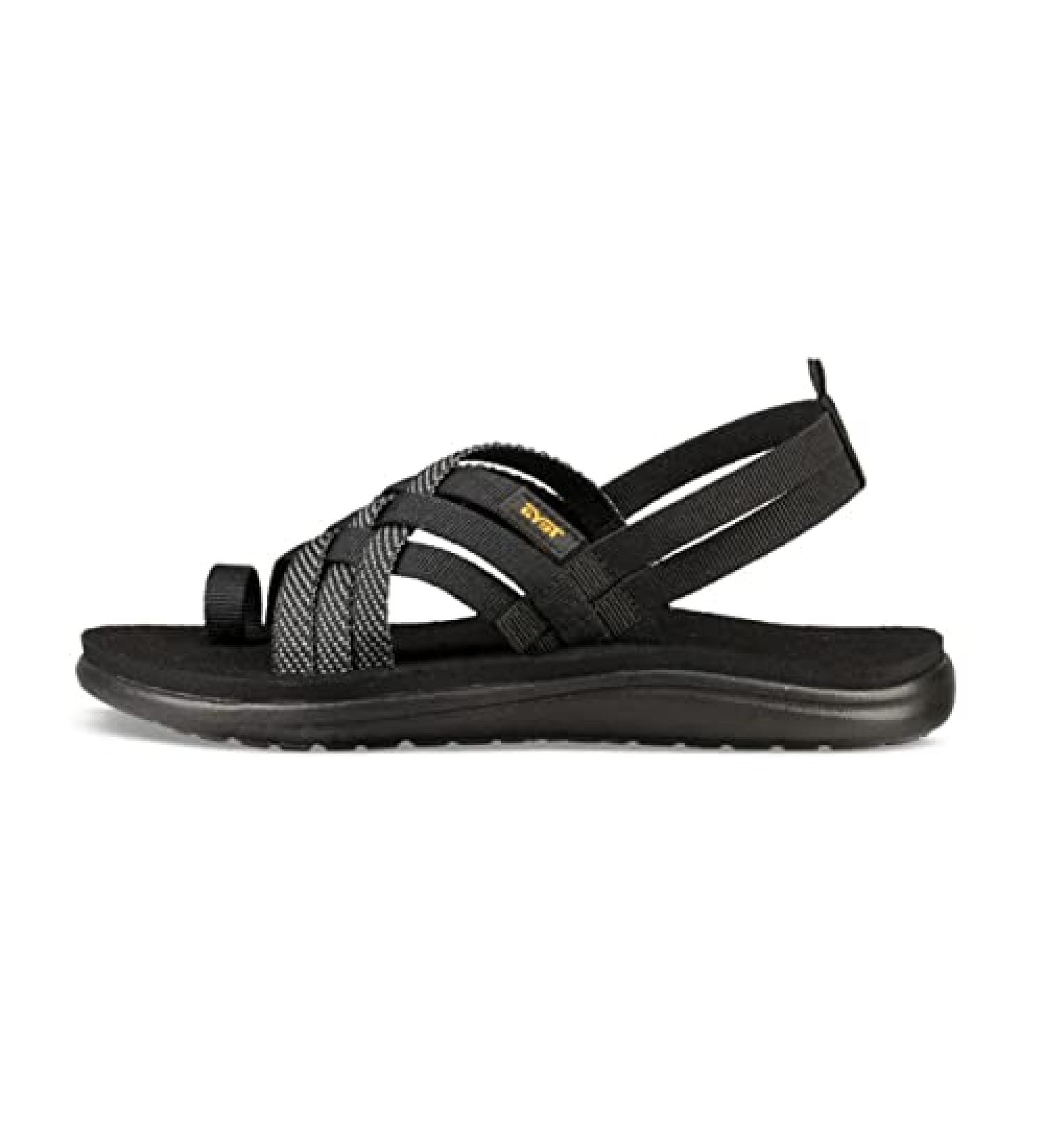 Teva Women's Voya Strappy Sandal - Lightweight & Comfortable - Hera Black - Size 8 - Buy Online on GoSupps.com
