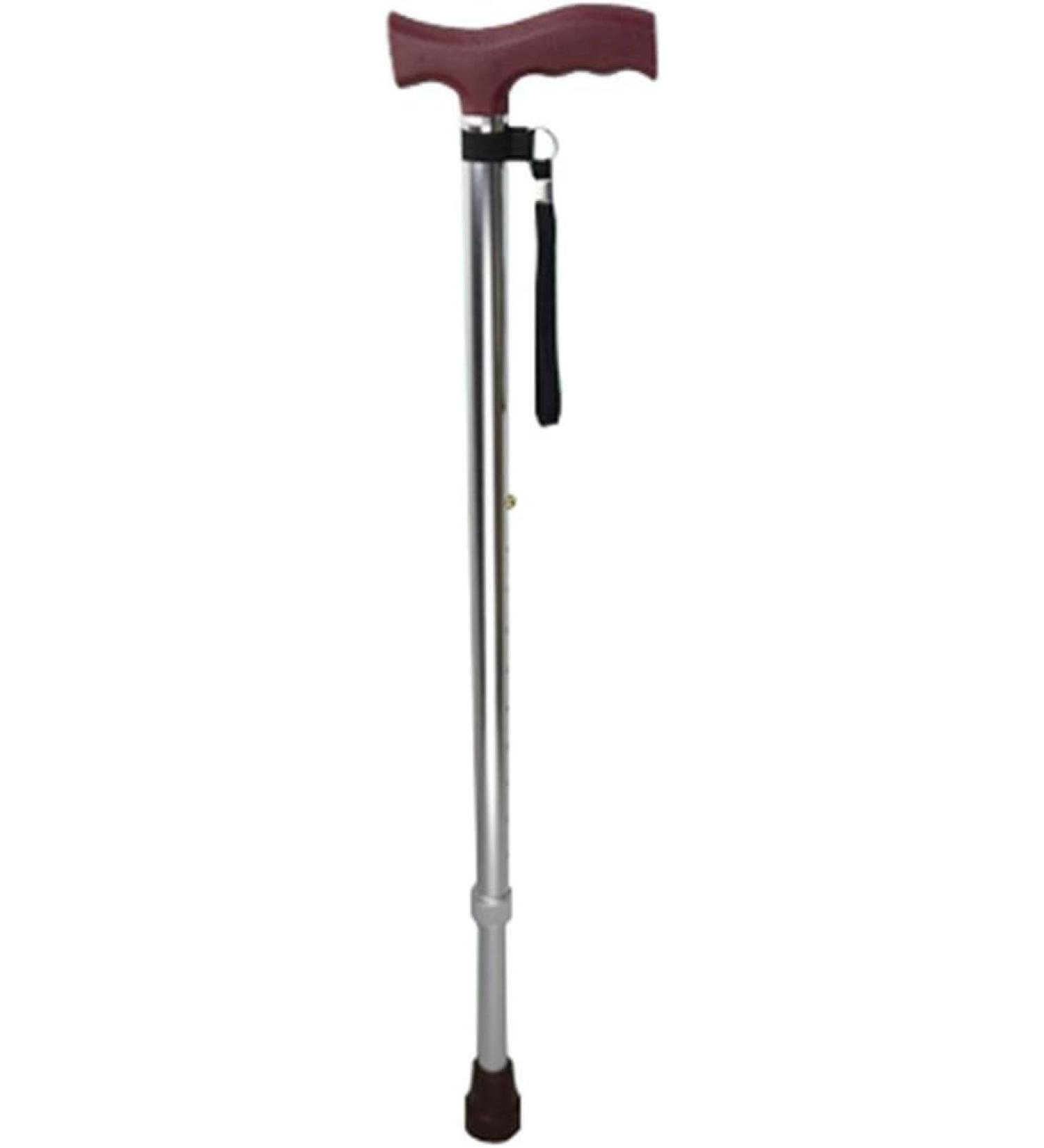 Walking Cane Holder Walking Stick Crutch for Old Man Elderly Telescopic Stable Non Slip Lightweight Height Adjustable Silver Walking Sticks for Men Or Women Practical Independence - Buy Online on GoSupps.com