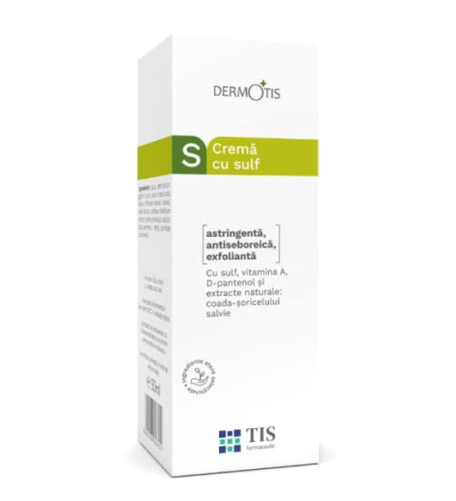 DermoTIS Sulphur 7% Cream for Oily Acne Seborrheic Skin Care Removes Skin Seborrheic Scales Exfoliating Properties Face and Body Unisex - Buy Online on GoSupps.com