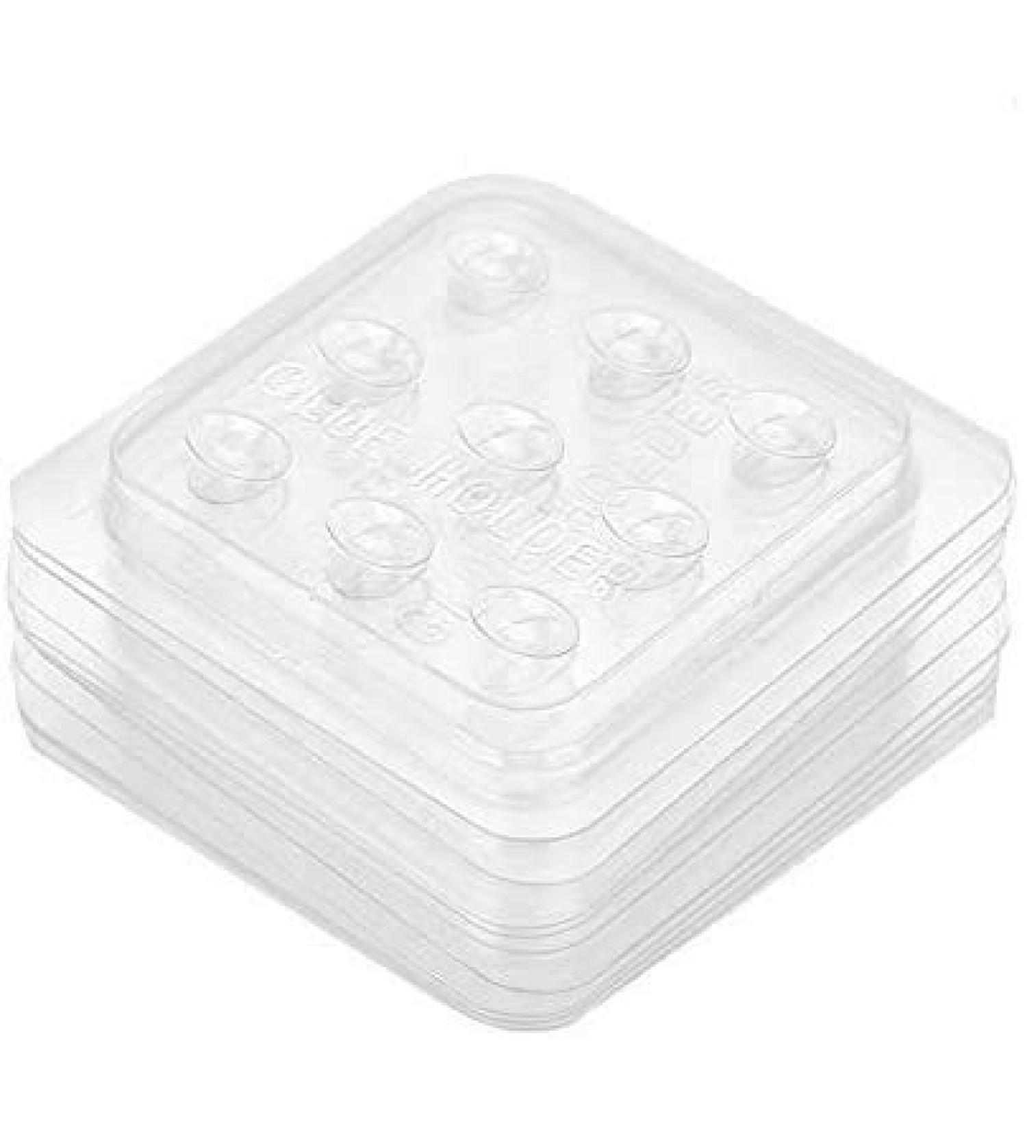 Disposable Eyelash Adhesive Palette - 10 pcs Plastic False Eyelash Glue Holder - Buy Online on GoSupps.com