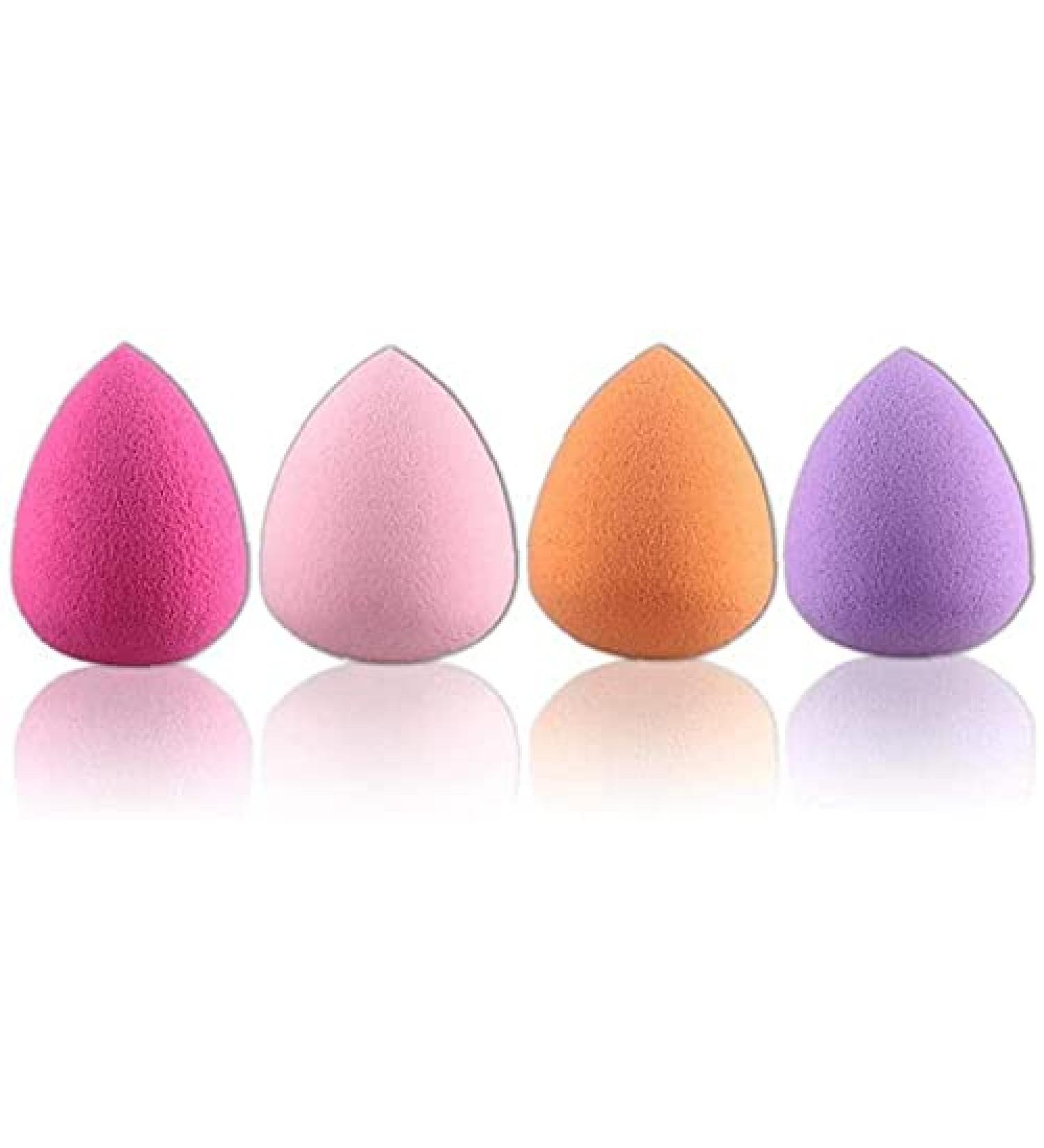 4Pcs Makeup Sponges Water Drops Beauty Makeup Blender Blending Cosmetics Form Sponge Buds Egg-Shaped Set for Concealer Contouring Powder - Buy Online on GoSupps.com